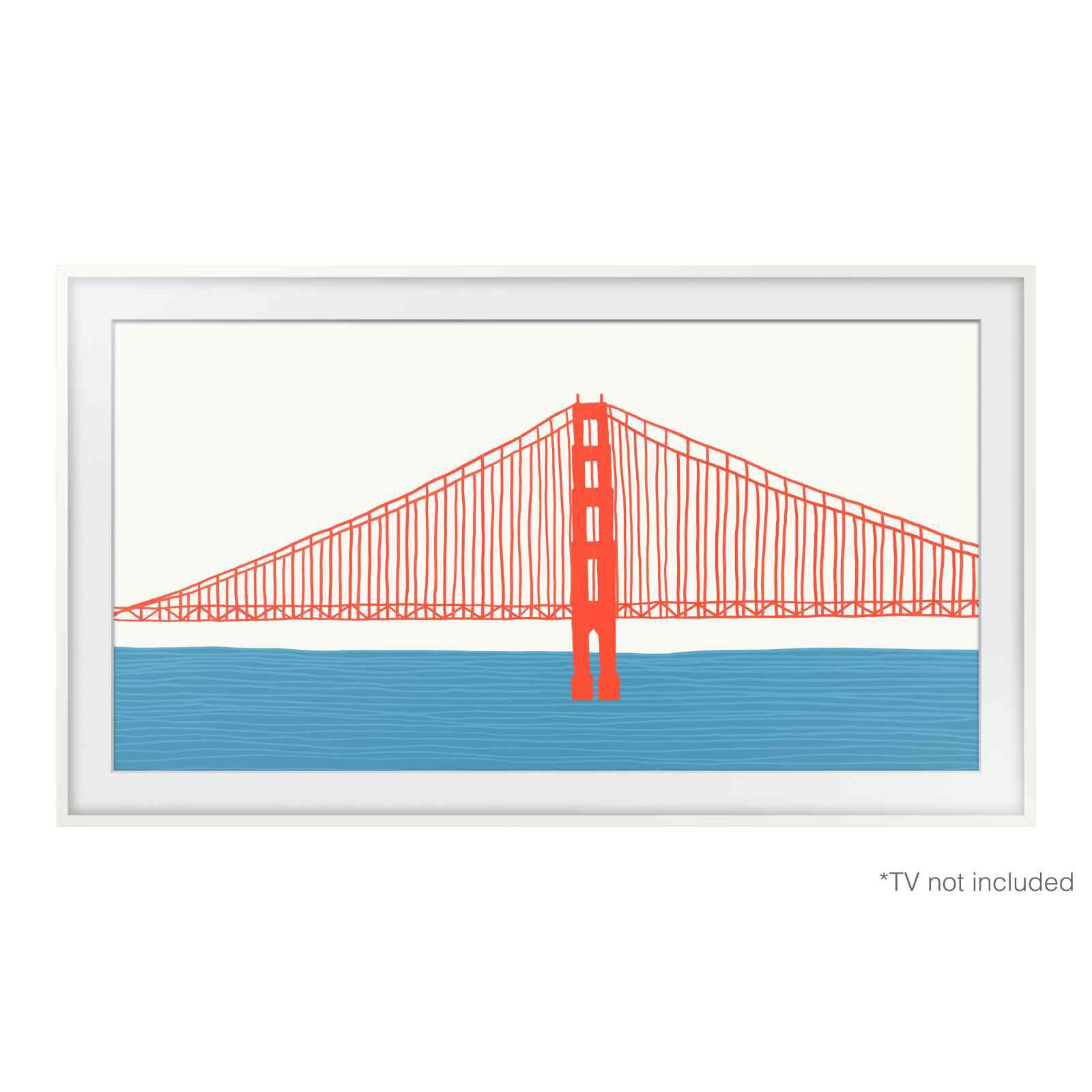 SAMSUNG 55in White Frame Bezel For Qa55ls03aakxxs VG-SCFA55WTBRU (WHITE)-image 1
