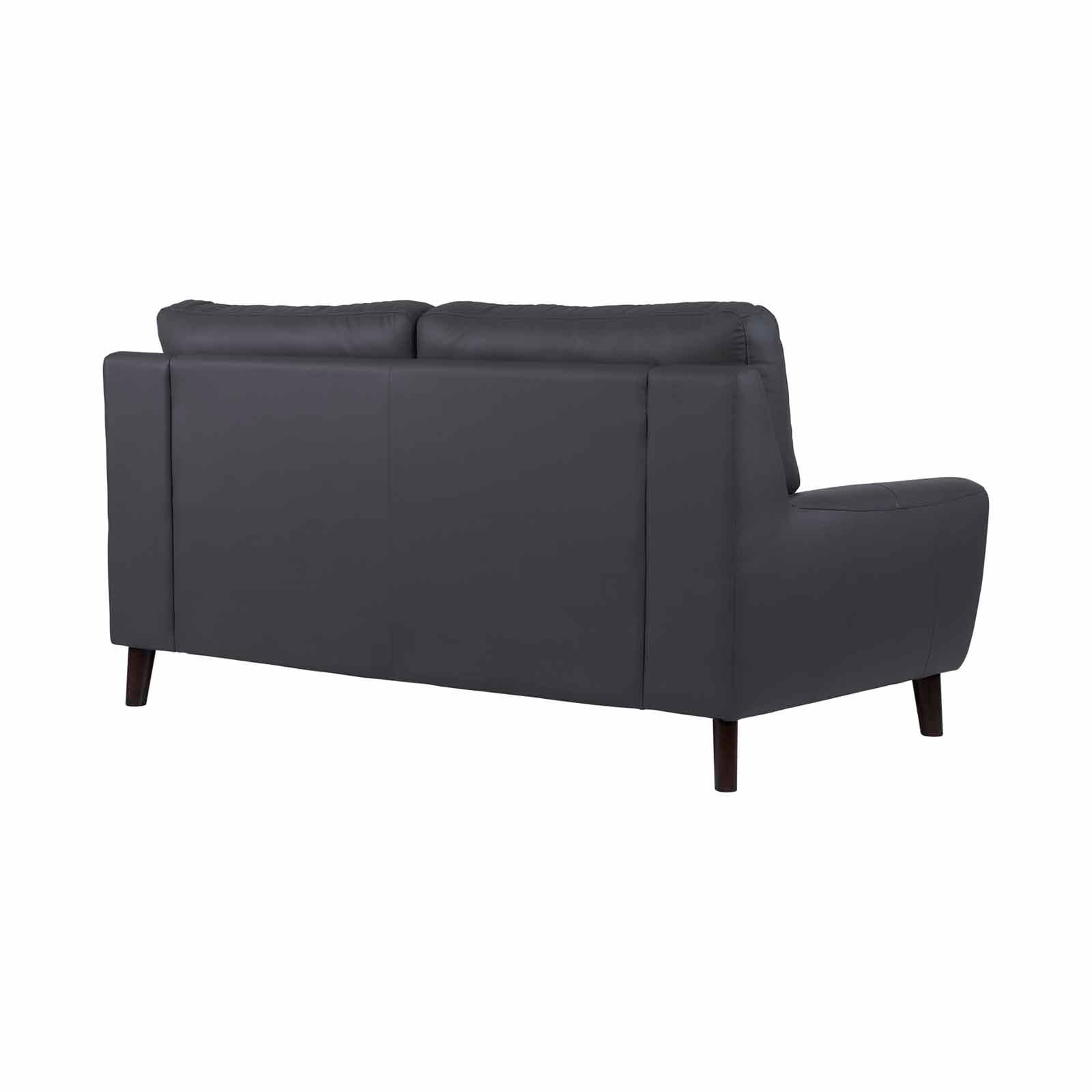 SOLOTTI 3 Seater (hl) Charcoal Half Leather Sofa CARLOTTA-image 6