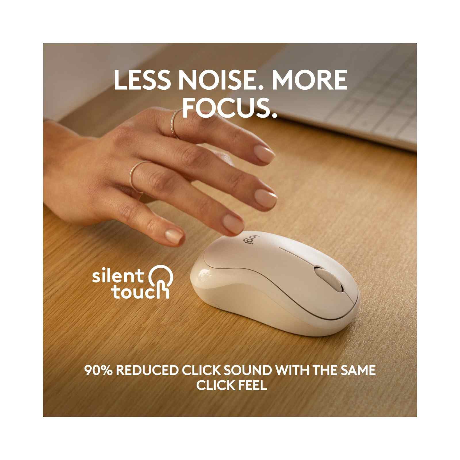 LOGITECH M240 Silent Bluetooth Mouse - Offwhite 1y 910-007123-image 3