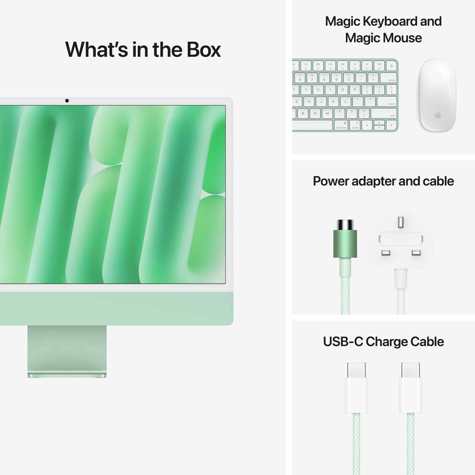 APPLE 24-inch Imac Apple M4 Chip With 8-core Cpu And 8-core Gpu, 16gb, 256gb Ssd - Green MWUE3ZP/A-image 7