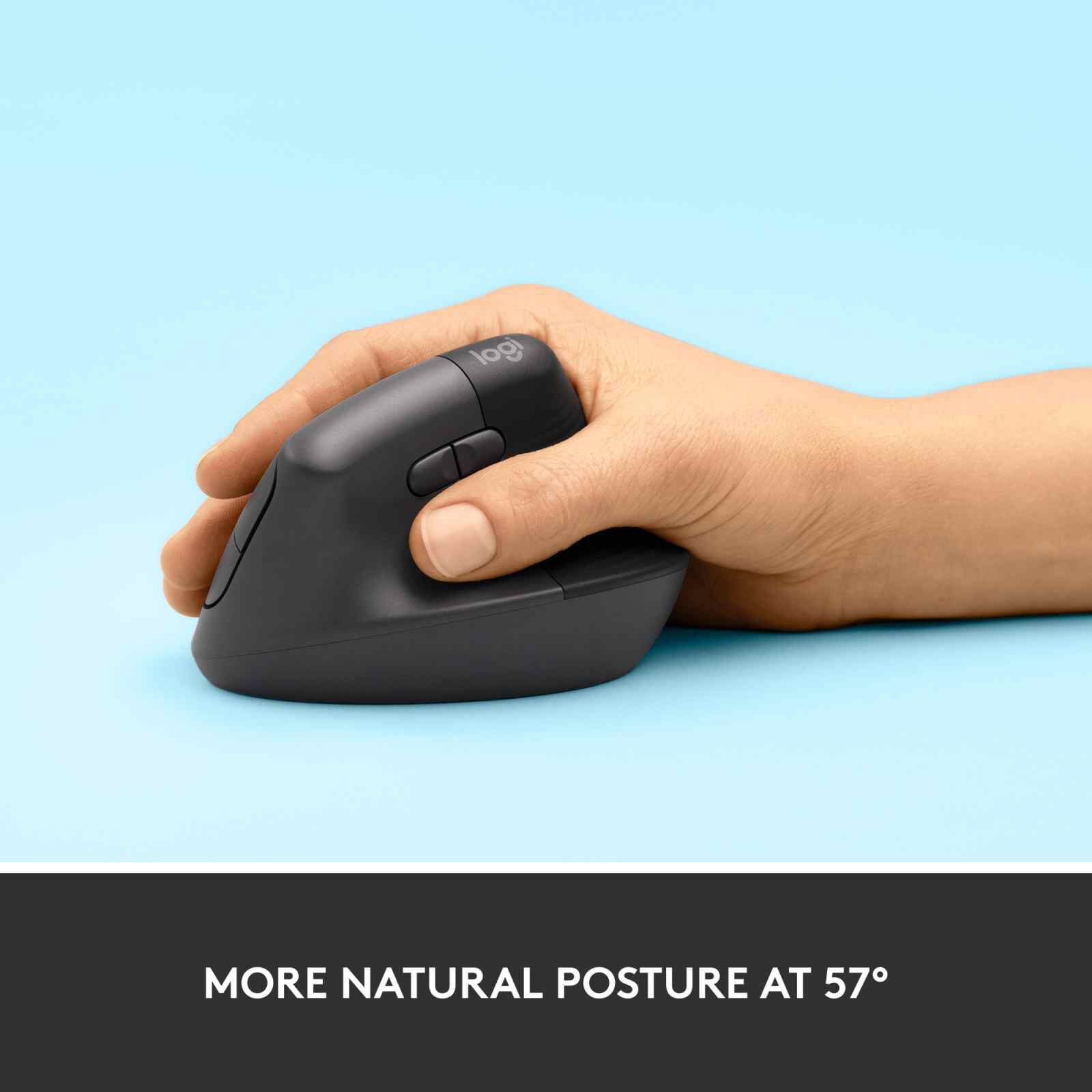 LOGITECH Logi Lift Vertical Ergonomic Mouse - Graphite (1y) 910-006479-image 3