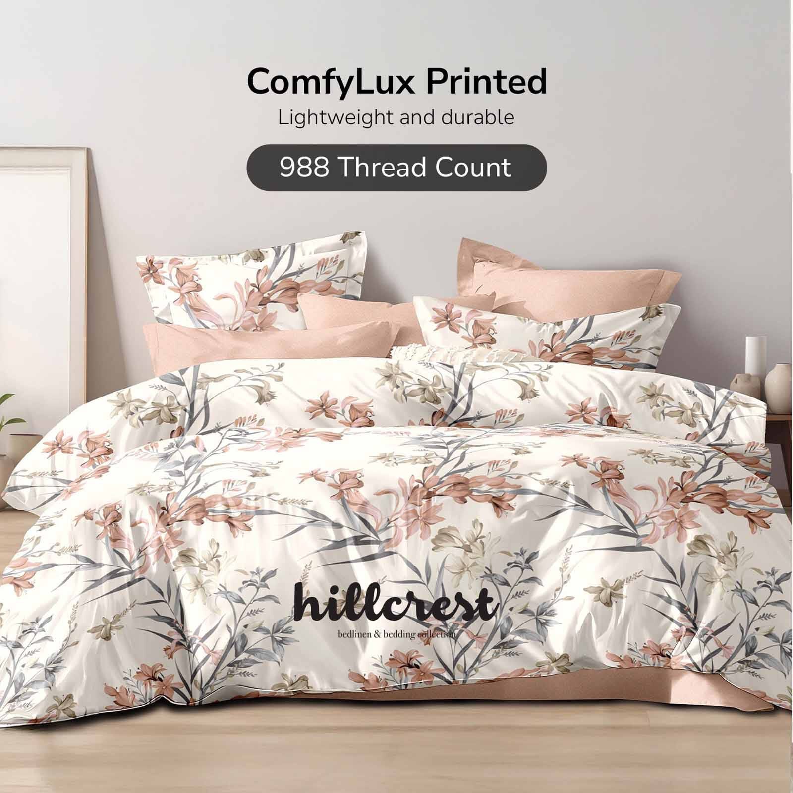 HILLCREST Hillcrest I 988tc Comfylux I Printed I King Fitted Sheet Set I Noble ( Oe ) 6833 I K I FS I NOBLE-image 1