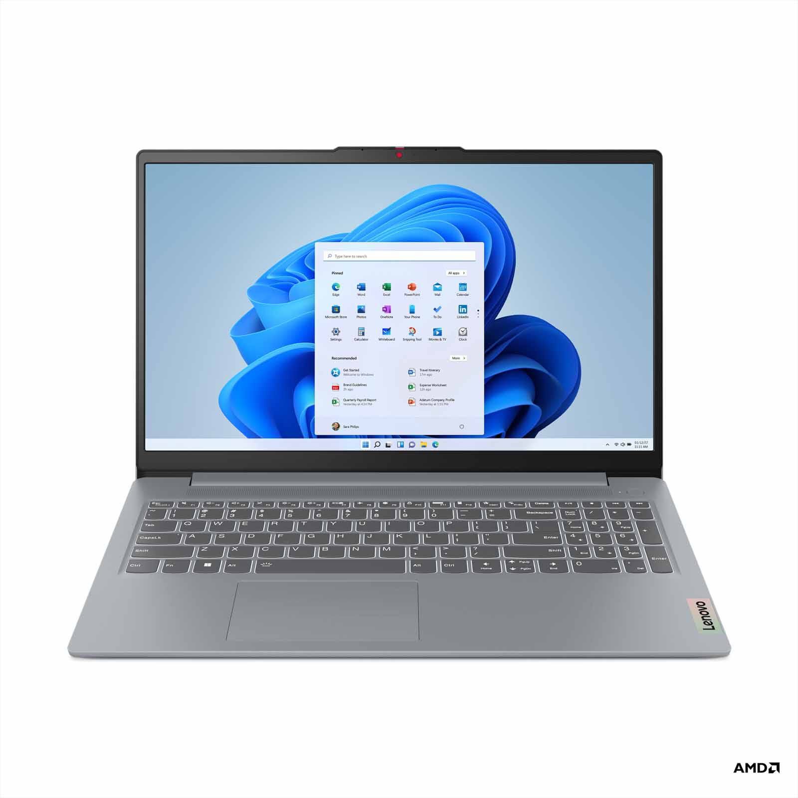 LENOVO 15.6in Fhd Amd Ryzen 5 40 8gb Ram Radeon 610m 512gb Ssd Win 11 IDEAPAD SLIM 3 15AMN8 82XQ01S8SB-image 1