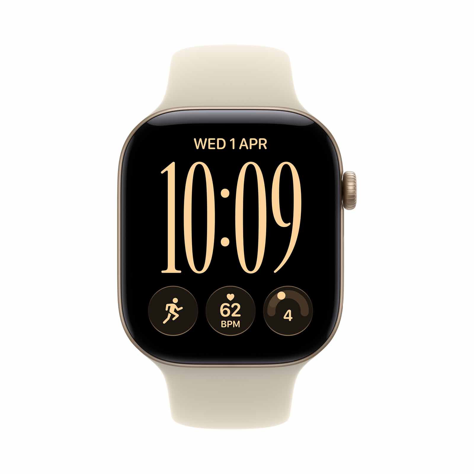 APPLE Watch Series 12 Gps + Cellular 46mm Light Gold Aluminium Case With Sand Sport Band - M/l MJGC4X/A