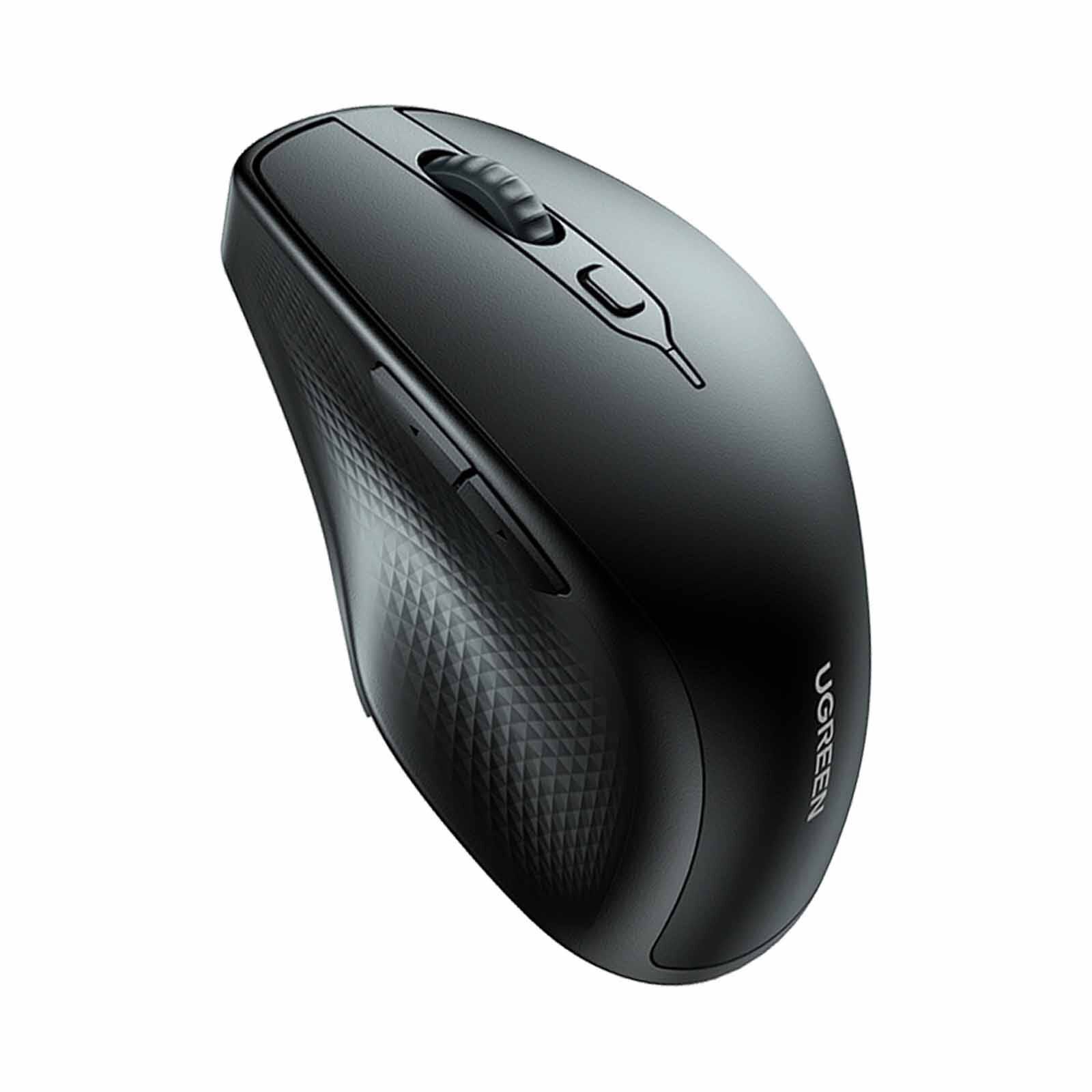 UGREEN Mu101_15803 2.4g + Bluetooth 4000dpi Ergonomic Wireless Mouse With Batteries, Blue Gray 15803-image 5