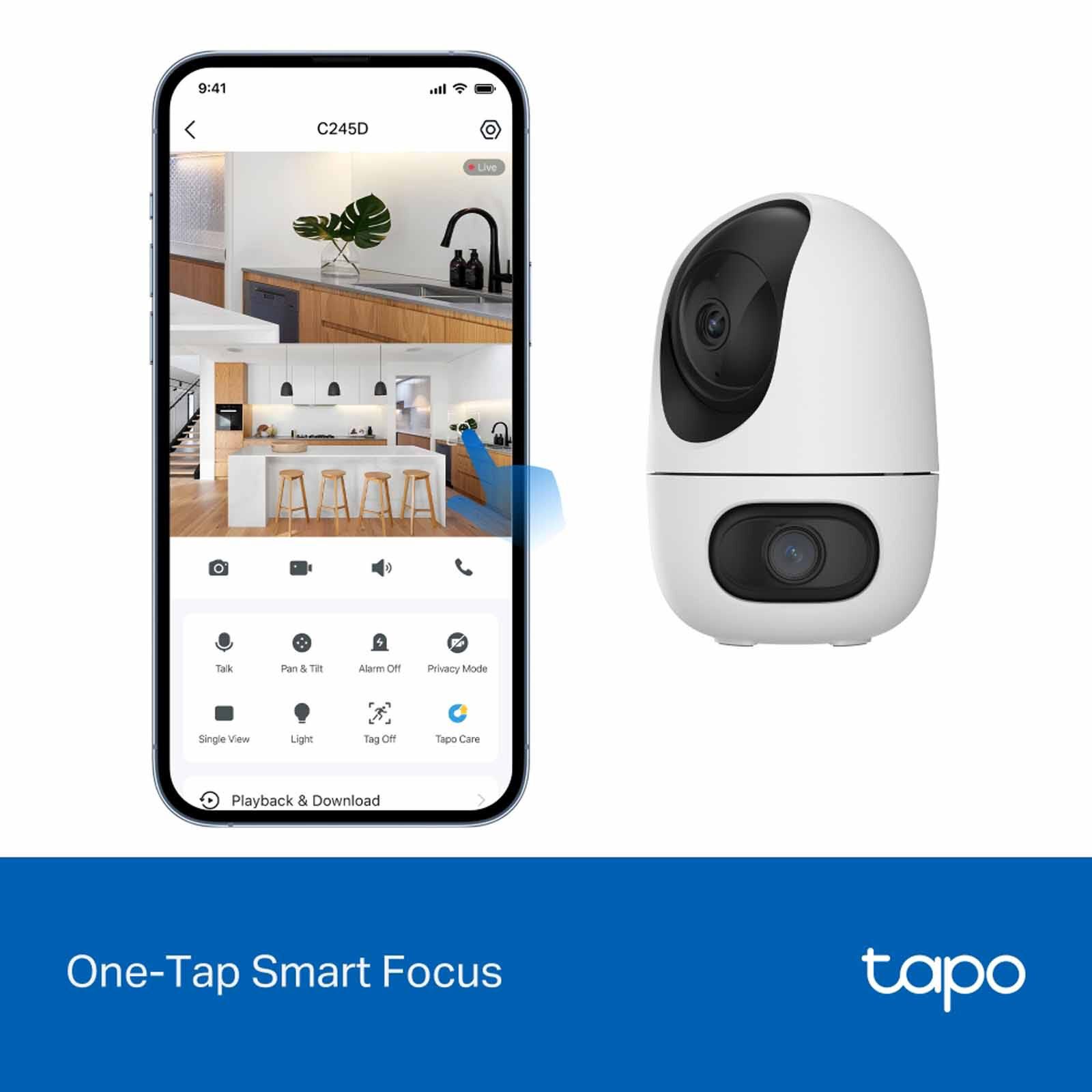 TP LINK Dual Lens Pan/tilt Security Camera TAPO C245D-image 7