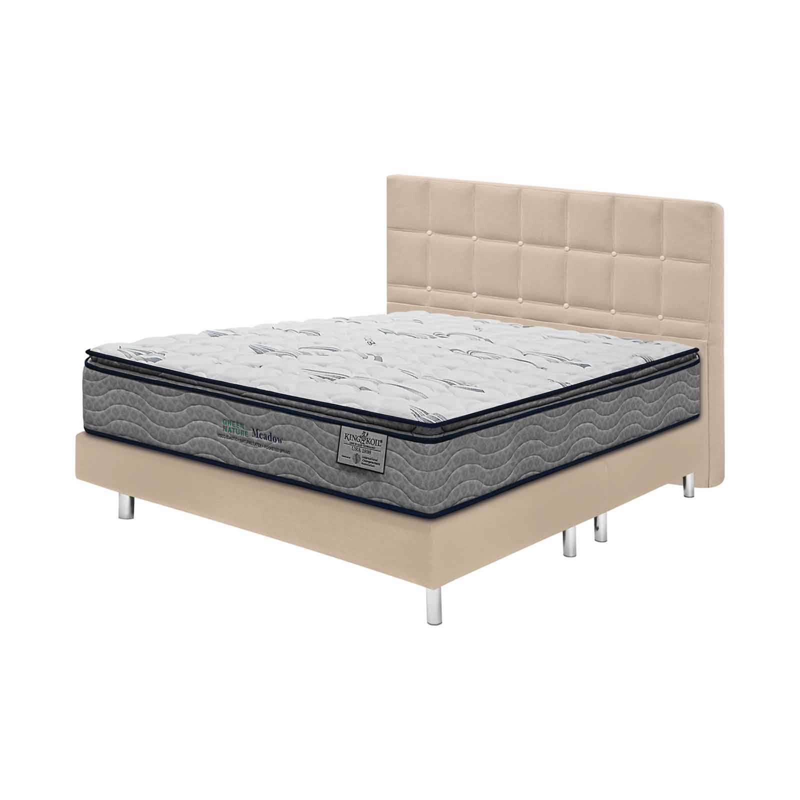 KINGKOIL Queen Size Mattress W/ss193 Storage Divan And Headboard GREEN NATURE MEADOW-image 2