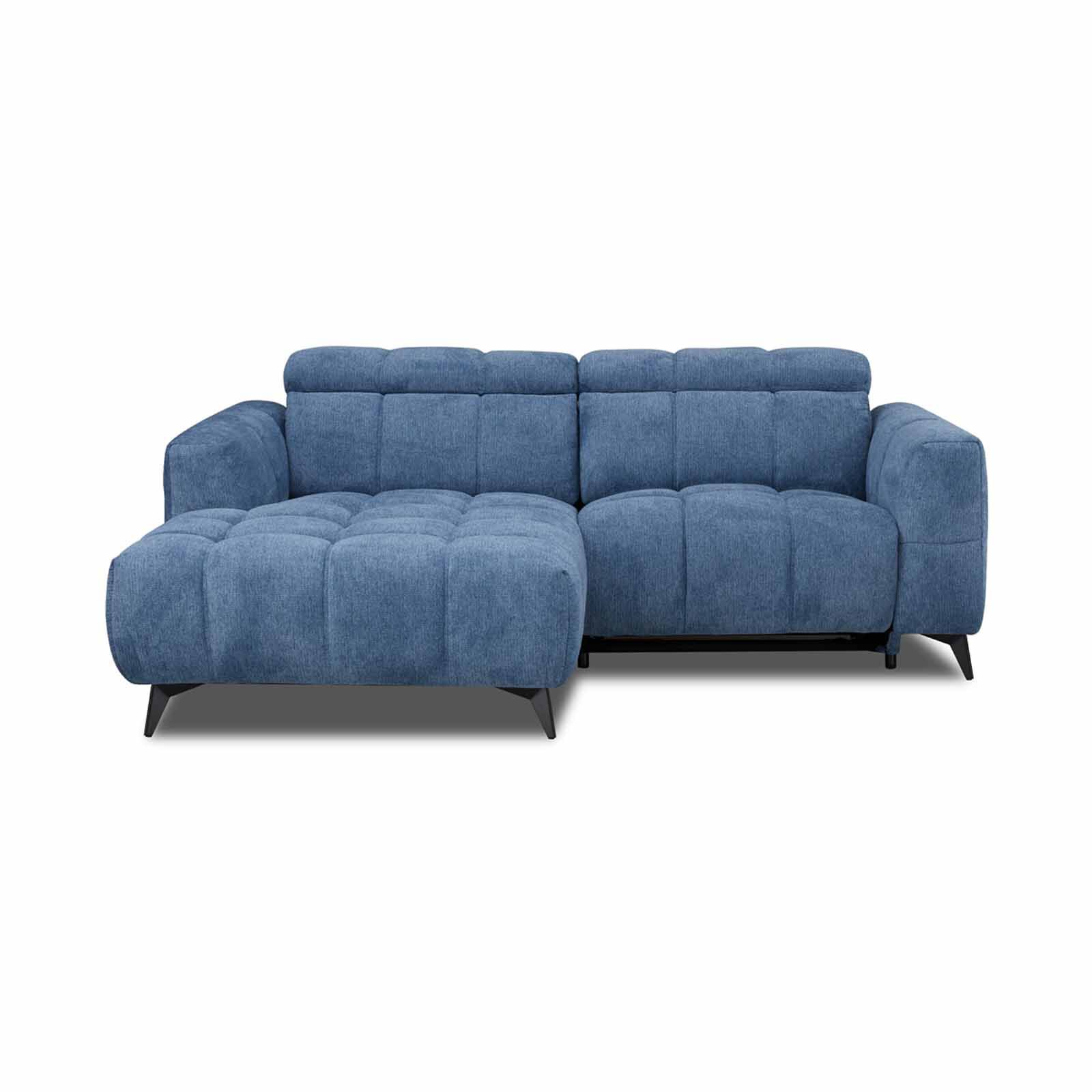 MUZE L Shaped Recliner (fab) Left Cat A Blue Fabric Sofa ANJA