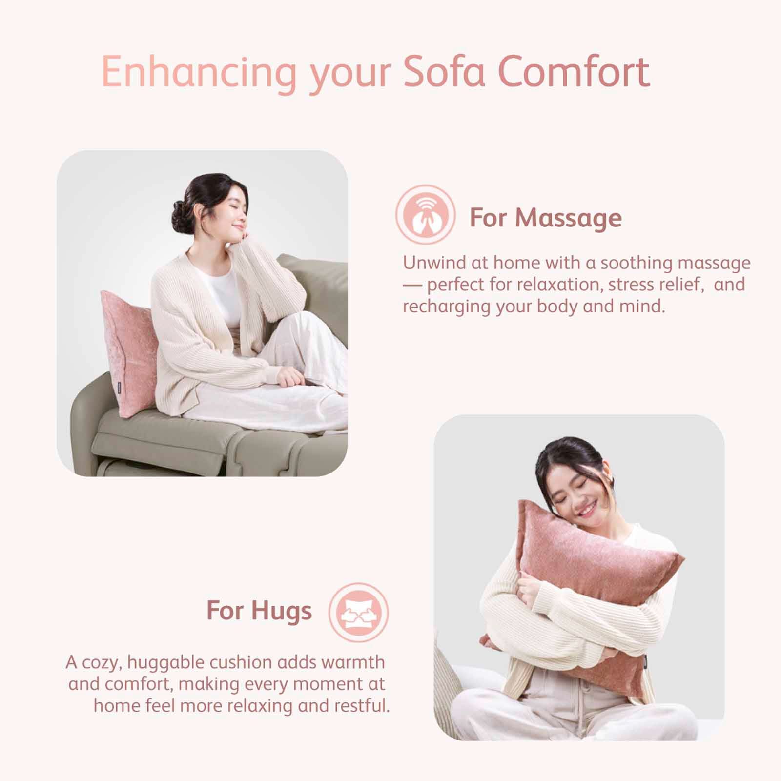 OSIM Ucozy Cushion (cream) Multi-functional Massage Cushion (bundle Of 2) OS-2252B BUNDLE OF 2-image 2