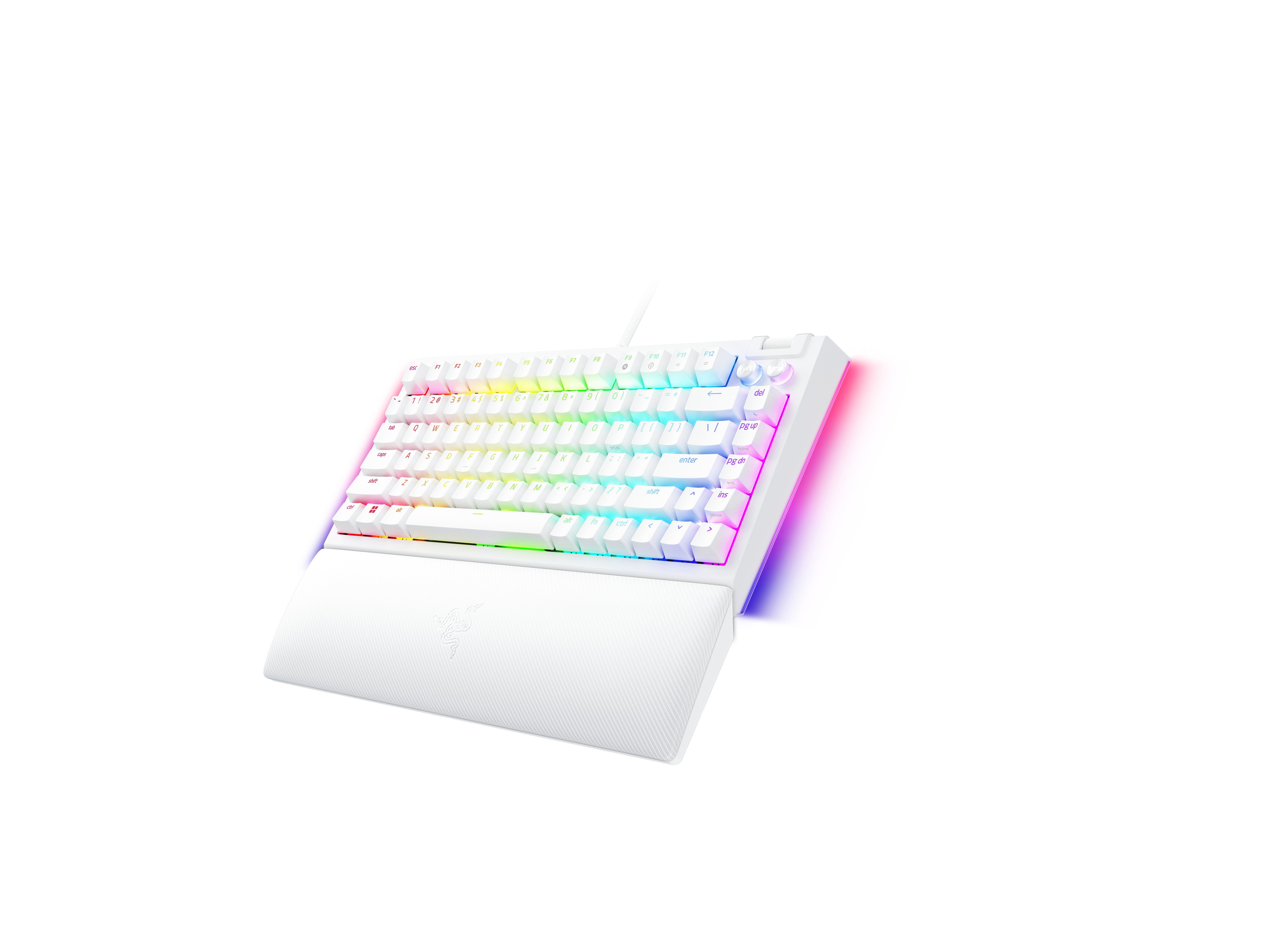 RAZER Blackwidow V4 75% - Hot-swappable Mechanical Gaming Keyboard - White Edition - Us Layout - Wor RZ03-05001700-R3M1-image 6