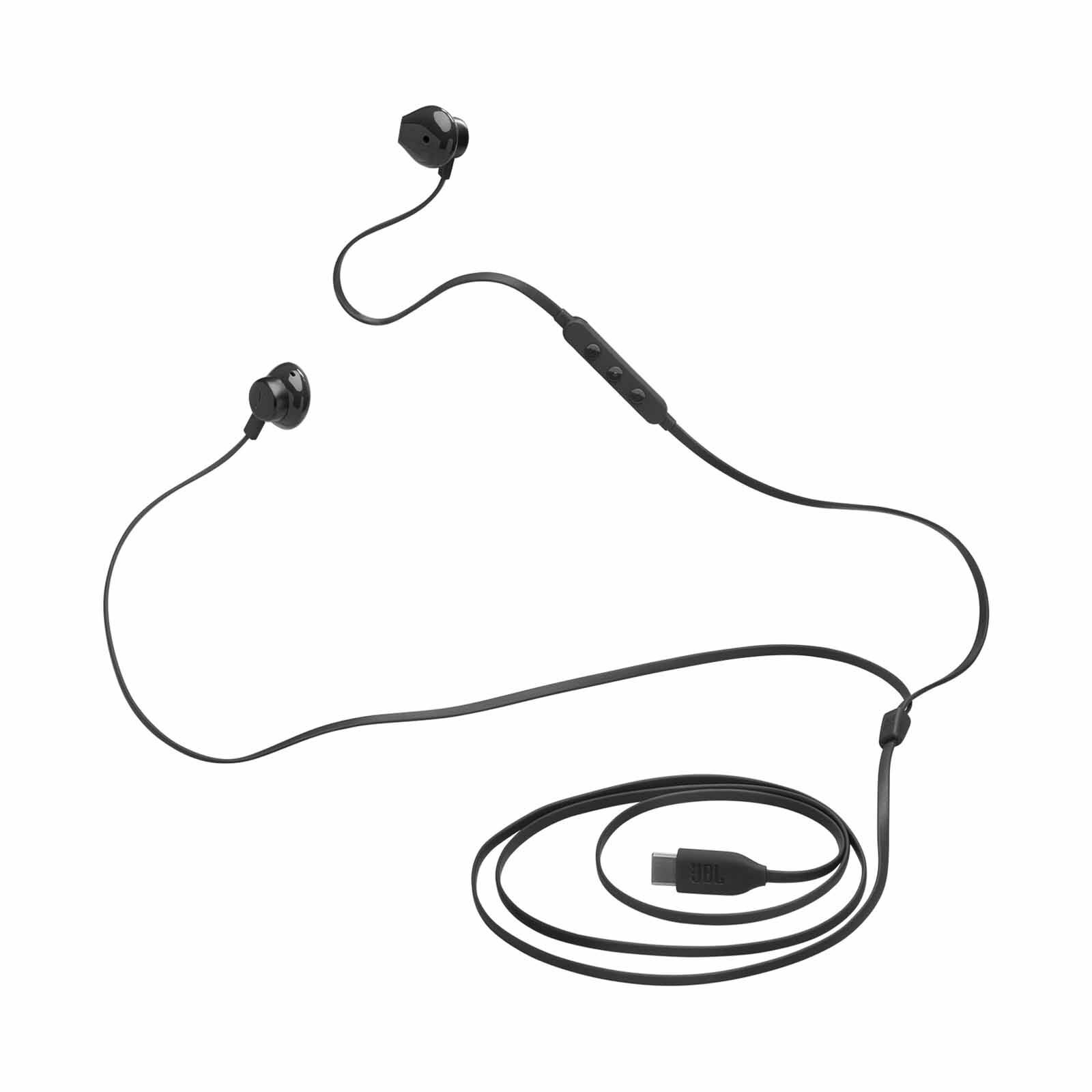 JBL Wired Hi-res Earbud Headphones TUNE 305C USB-C BLACK