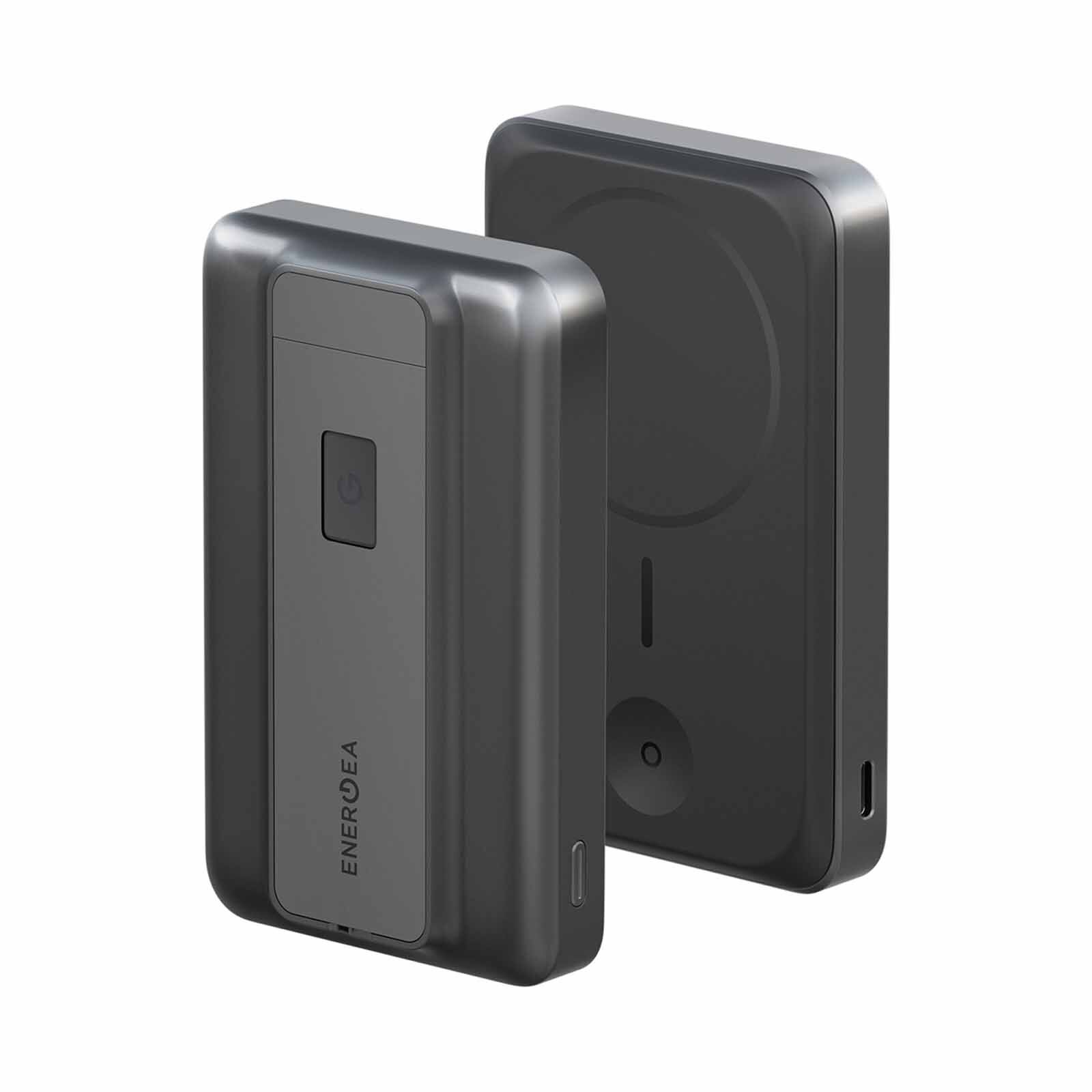 ENERGEA Magpac Pro 35s, 10000mah Semi Solid State Qi2 Powerbank With Built-in Cable And Stand Pd35w - Gun/bl MP-PRO35S-GUN-3C-image 1