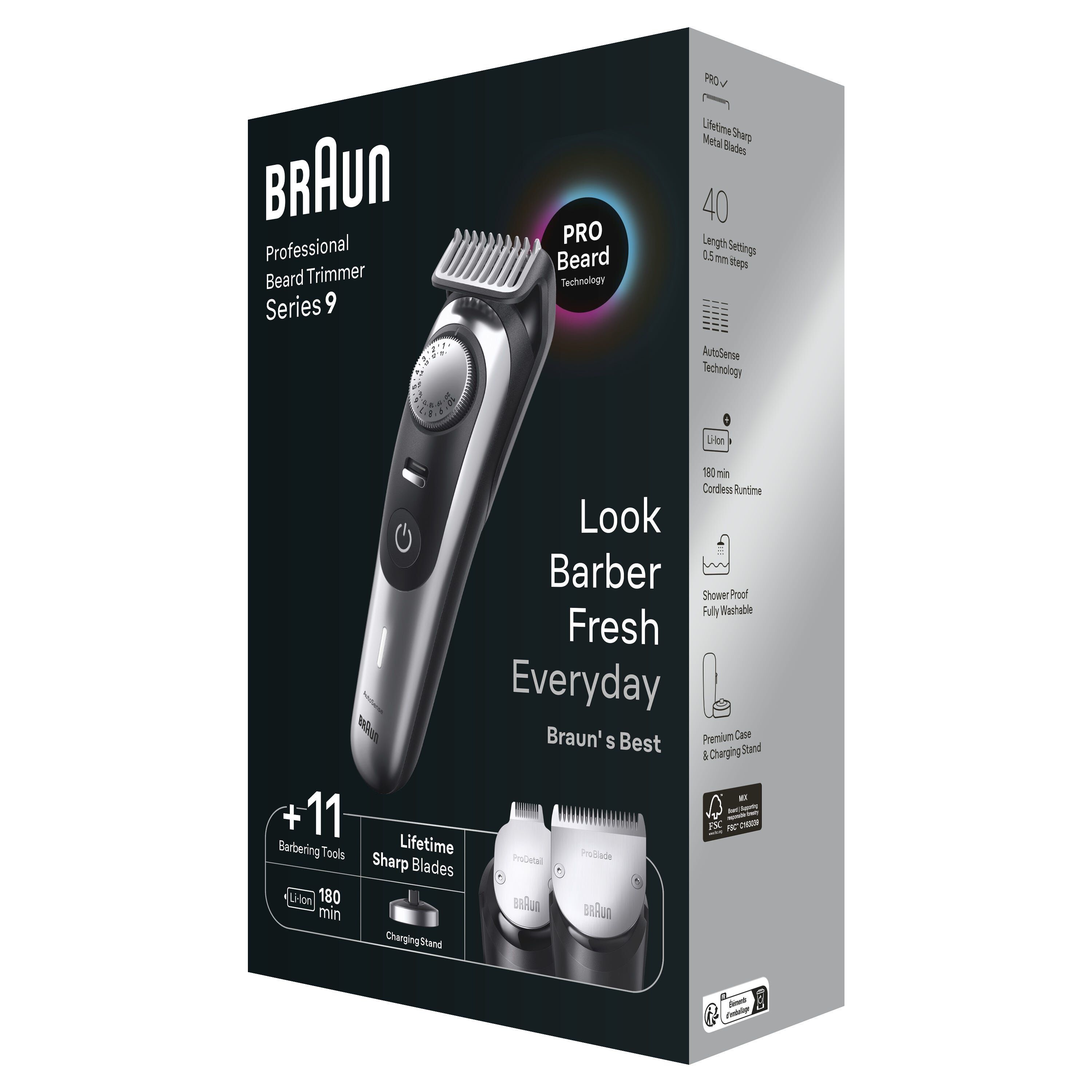 BRAUN Series 9 Pro Beard Wet & Dry Trimmer BT9440-image 9