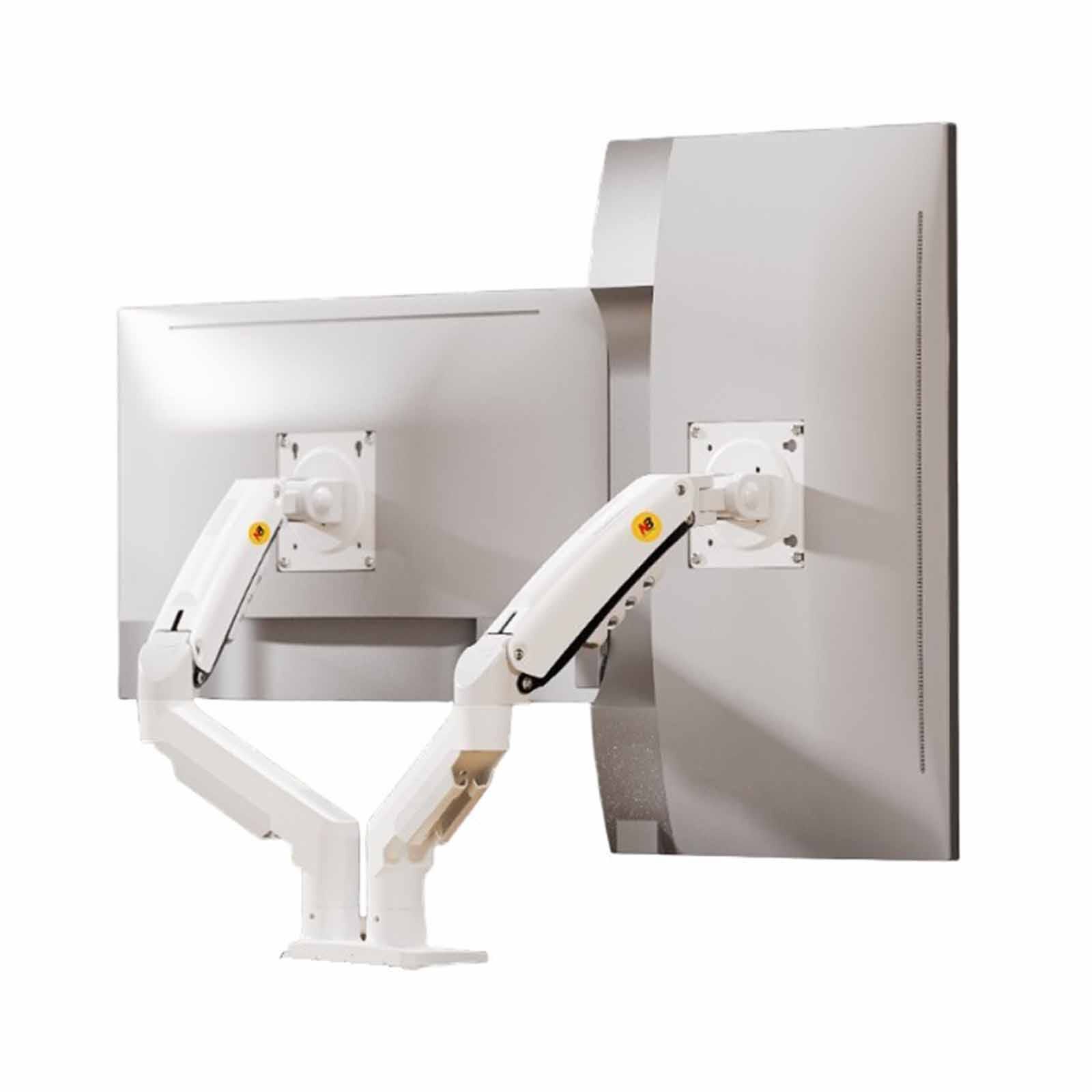 NORTHBAYOU Monitor Arm Fits 17-27in, Hold 2-9kg Vesa 75x75 / 100x100 F160 WHITE-image 2