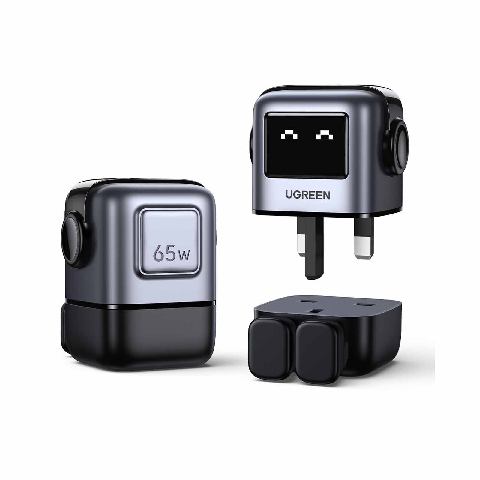 UGREEN Cd361_25686 Nexode Rg 65w Pd Gan Fast Charger (2c1a), Black 25686-image 3