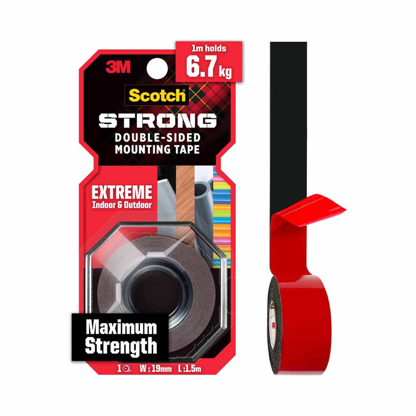 3M SCOTCH Scotch Extreme Double-sided Mounting Tape 414-s19, 19mmx1.5m 414-S19