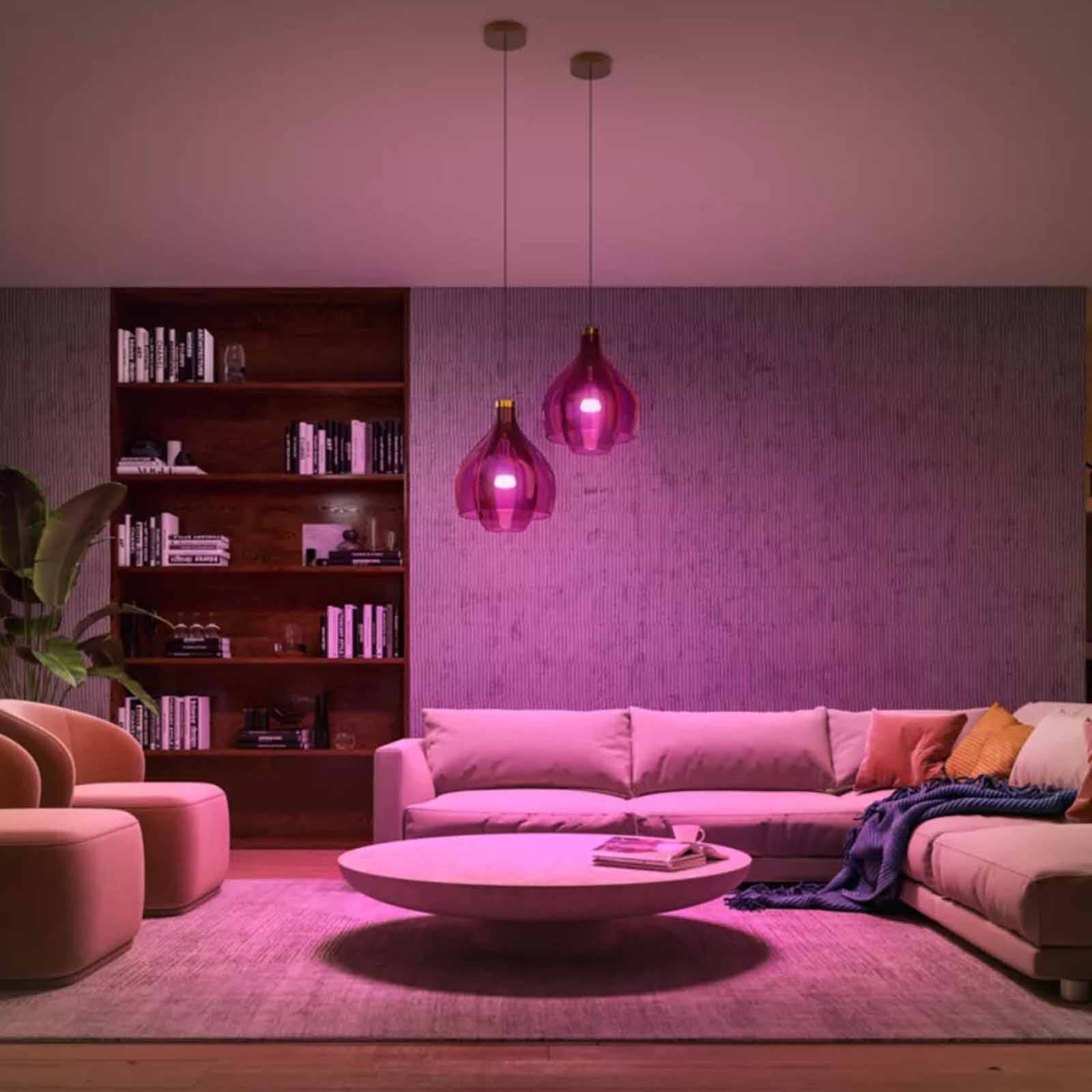 PHILIPS HU White And Color Ambiance A60 E27 Smart Bulb - 1100 929003853514-image 4