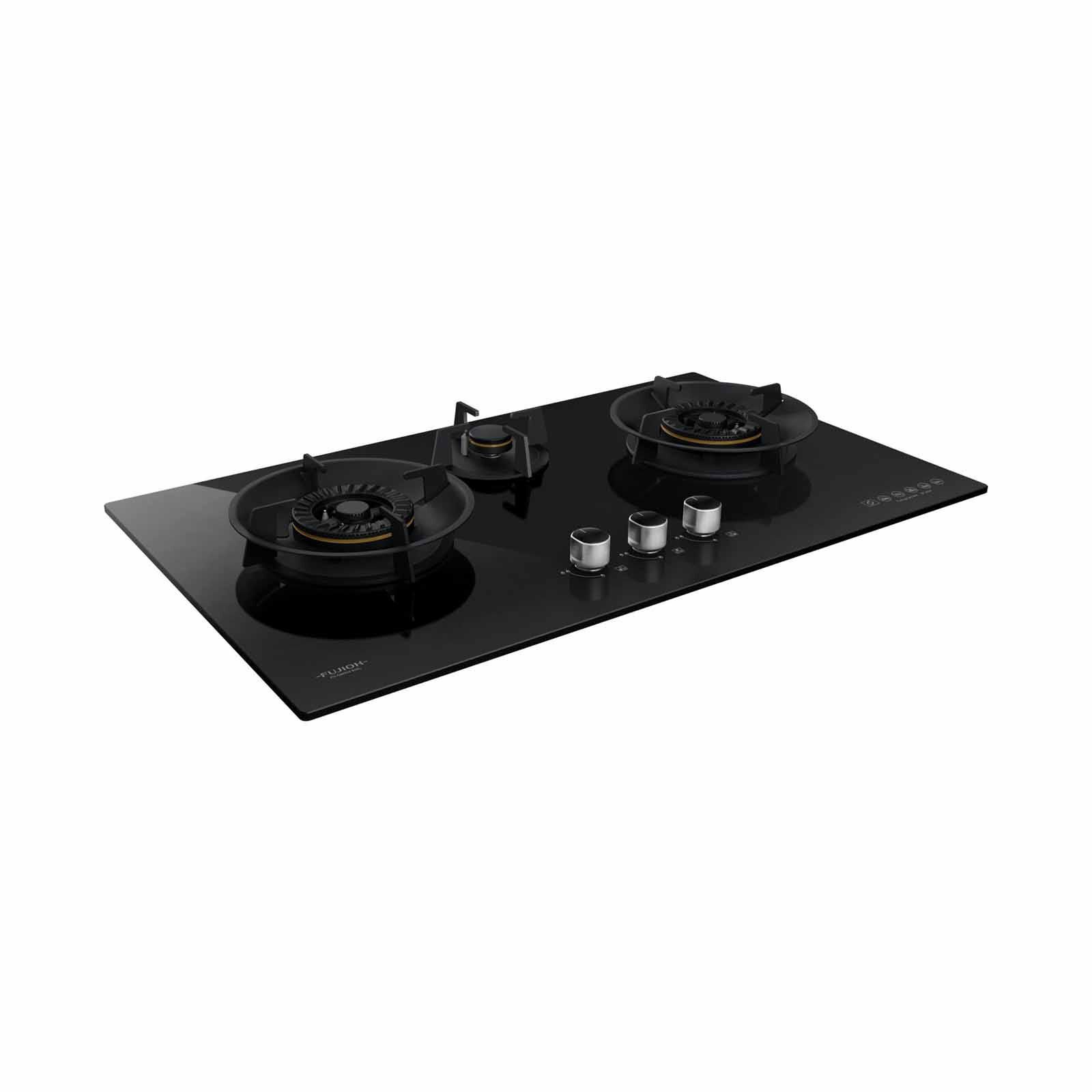 FUJIOH 78cm 3 Burners Gas Hob (lpg) - Glass (exclude Installation) FH-GS6530 SVGL LPG-image 2