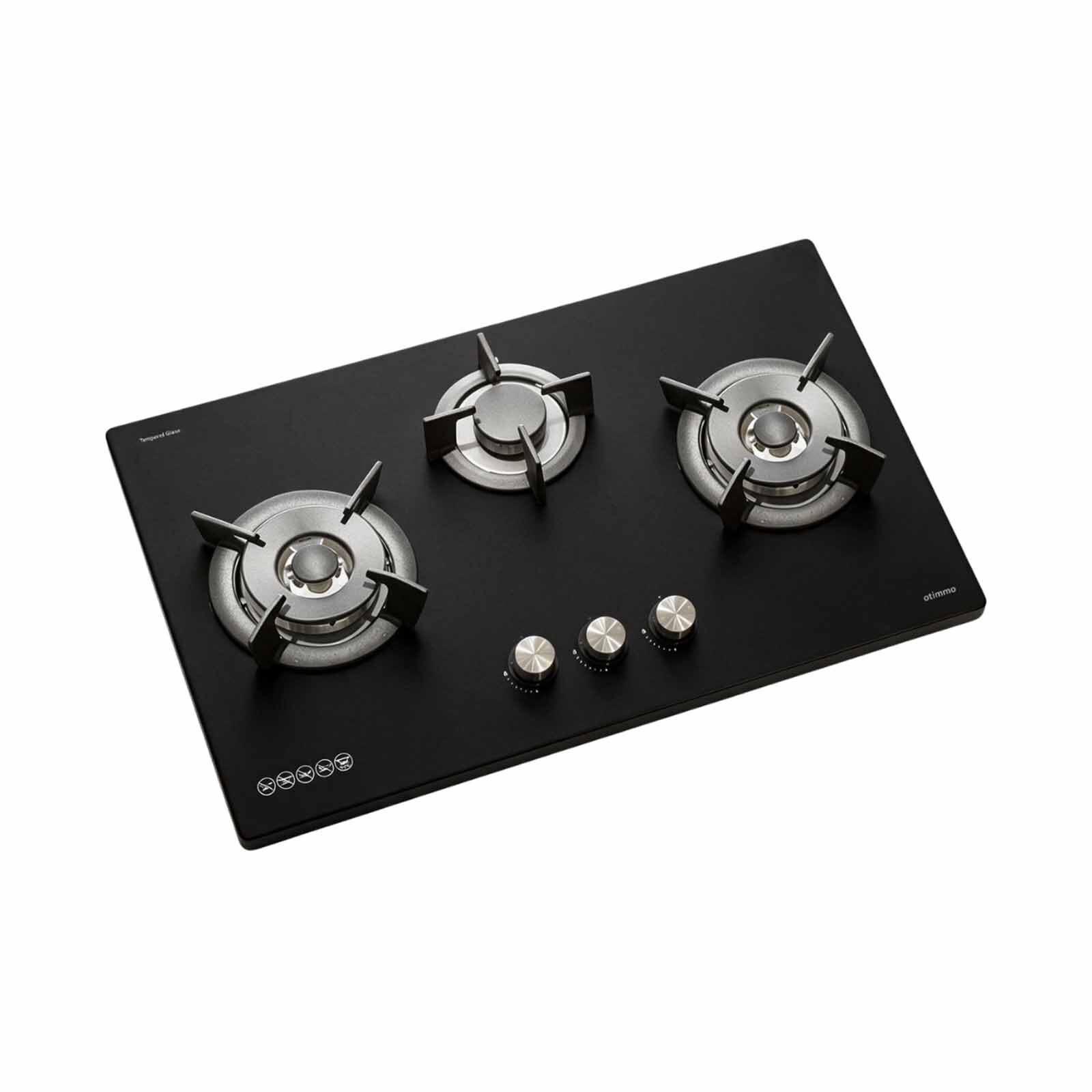 OTIMMO 3 Burner Gas Hob - Black (90cm) (exclude Installation) EBH6391STG MATTE.G-image 2