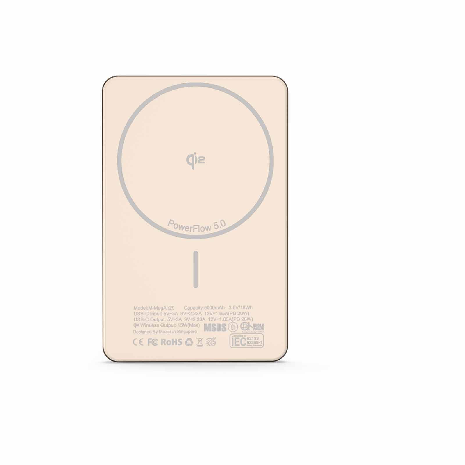 MAZER Qi2 Certified 15w 5000mah Pd20w Ultra Thin Power Bank - Desert Titanium M-MAGAIR29-DT-image 15