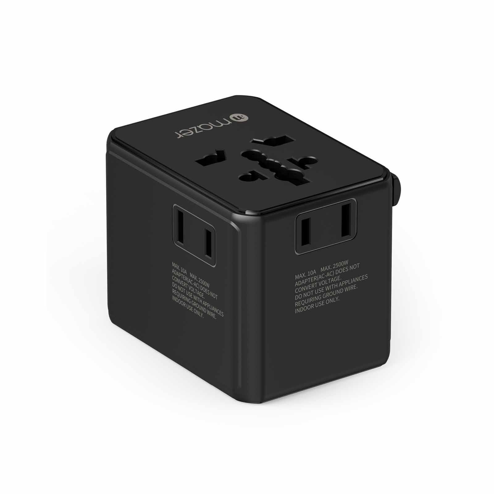 MAZER Infinitetravel 3c/2a Usb Pd70w + 3xac International Travel Adapter - Black M-TC270-BK-image 10
