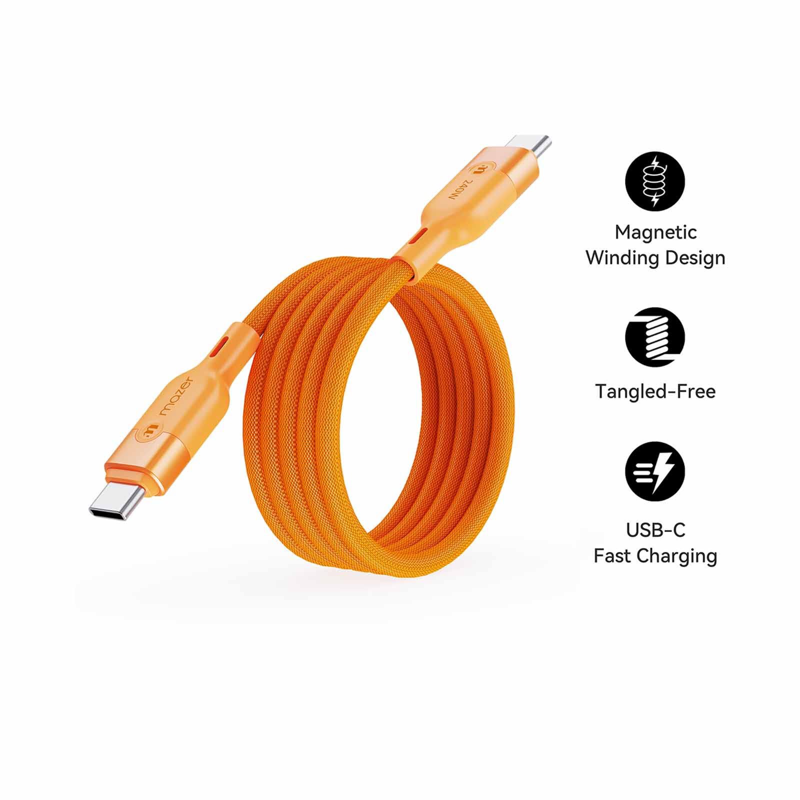 MAZER Infinitelink Cobra2 Magnetic 1.25m/240w Fast Charging Cable-sg M-COBRA20-SG