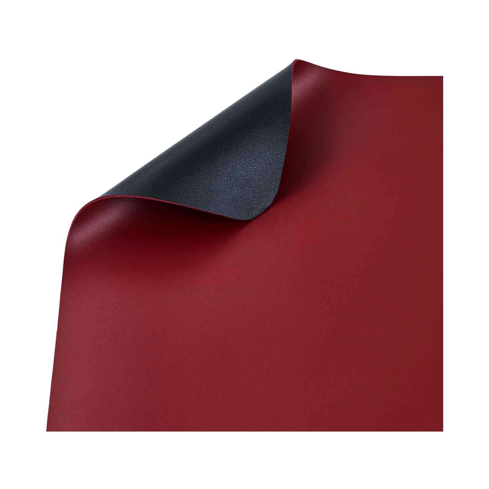 ELECOM Soft Leather Double Sided Large Desk Mat Red/black MP-DM05BKRD-image 2