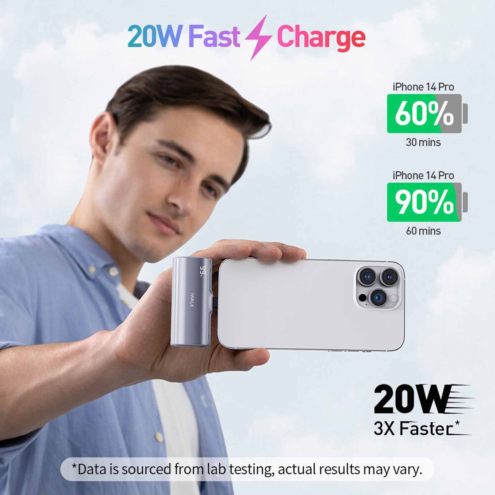 IWALK Linkpod X 5000mah 20w Fast Charge Silver (made For Iphone) LPX001-011A-MFI-image 7
