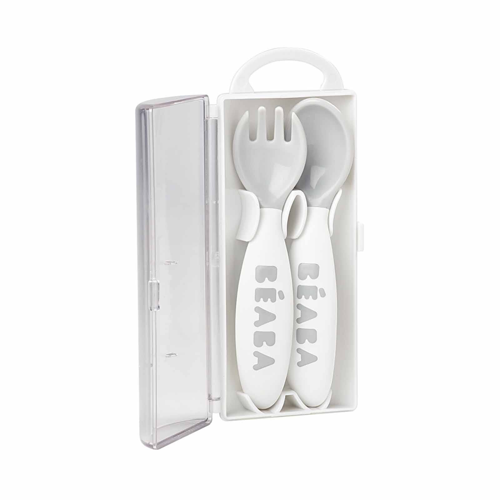 BEABA Training Fork & Spoon With Case - Grey (online) 2ND STAGE-image 4