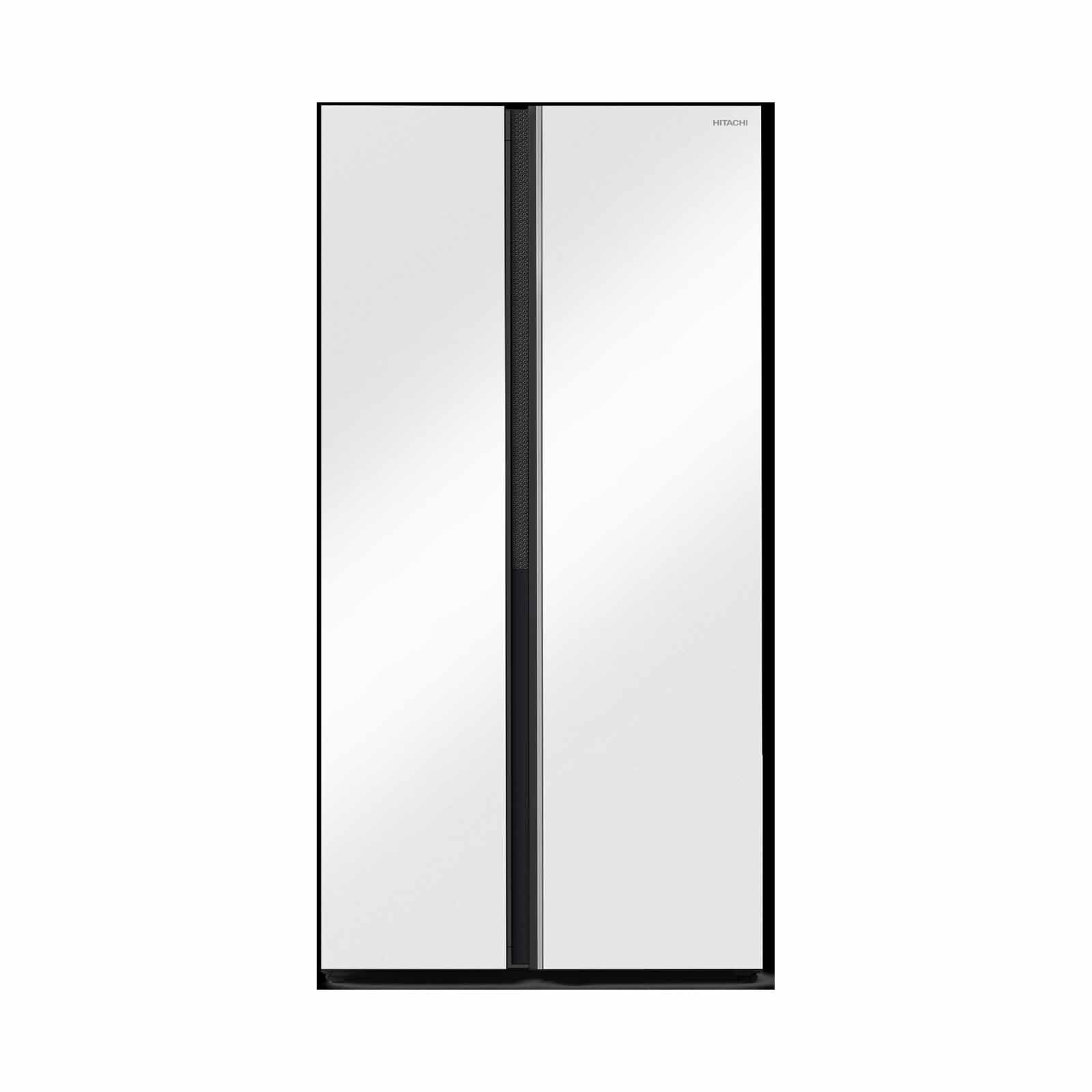 HITACHI Side By Side Door Fridge W/auto Ice Maker - Glass Matt White ( 656l) HRSN9713ESAMGWSG