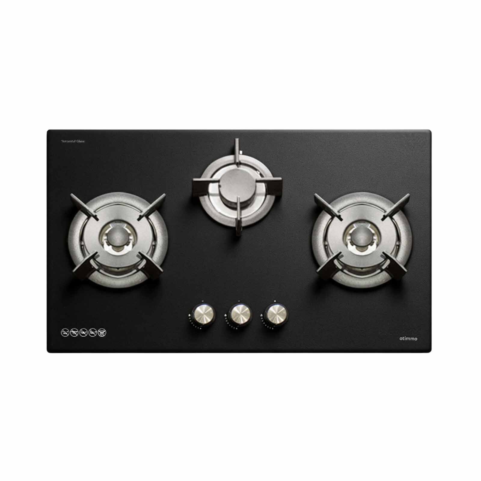 OTIMMO 3 Burner Gas Hob - Black (90cm) (exclude Installation) EBH6391STG MATTE.G-image 1