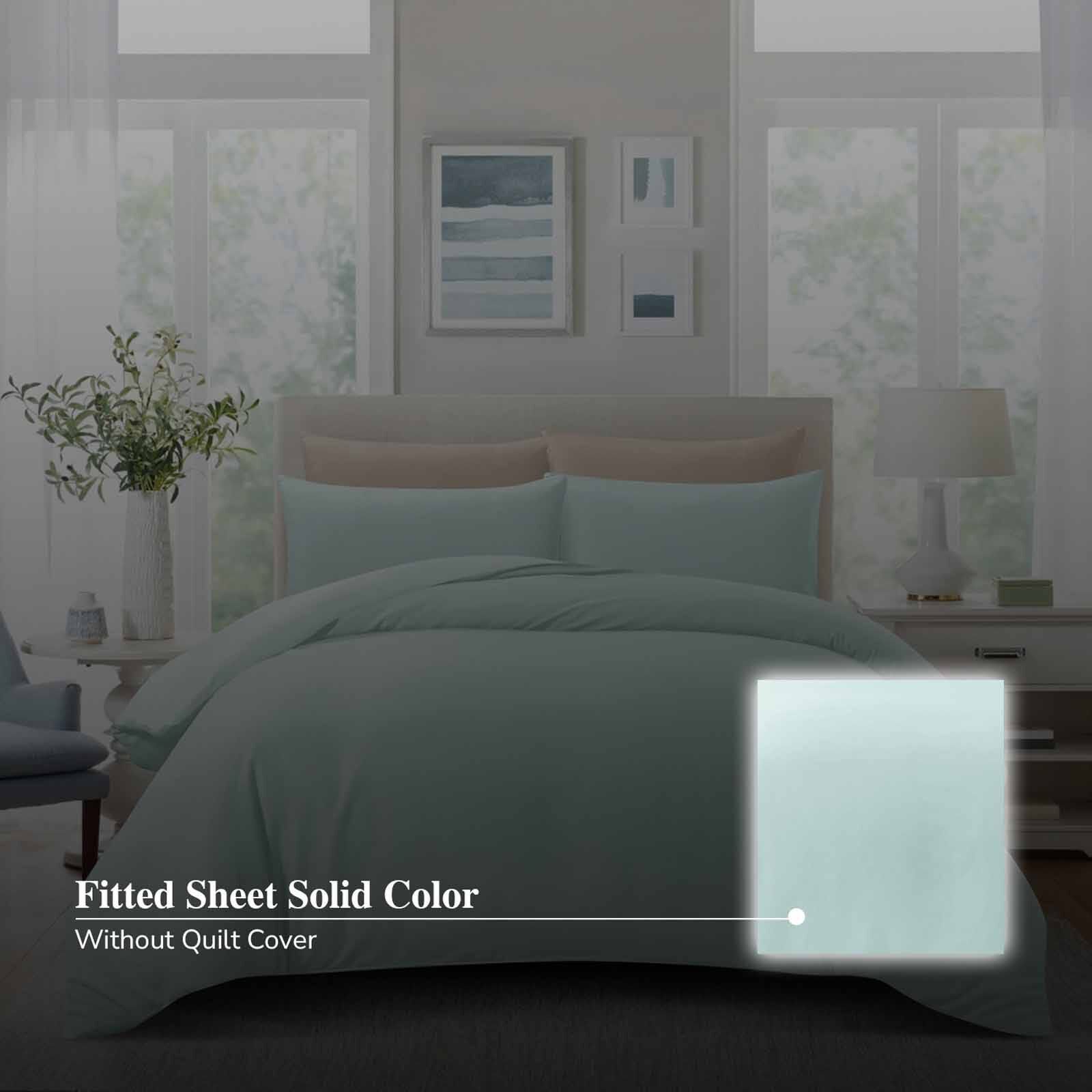 HILLCREST Hillcrest I Comfylux Solid 988tc I Light Mint I Single Fitted Sheet ( Oe ) 6836 I S I FS I LIGHT MINT-image 4
