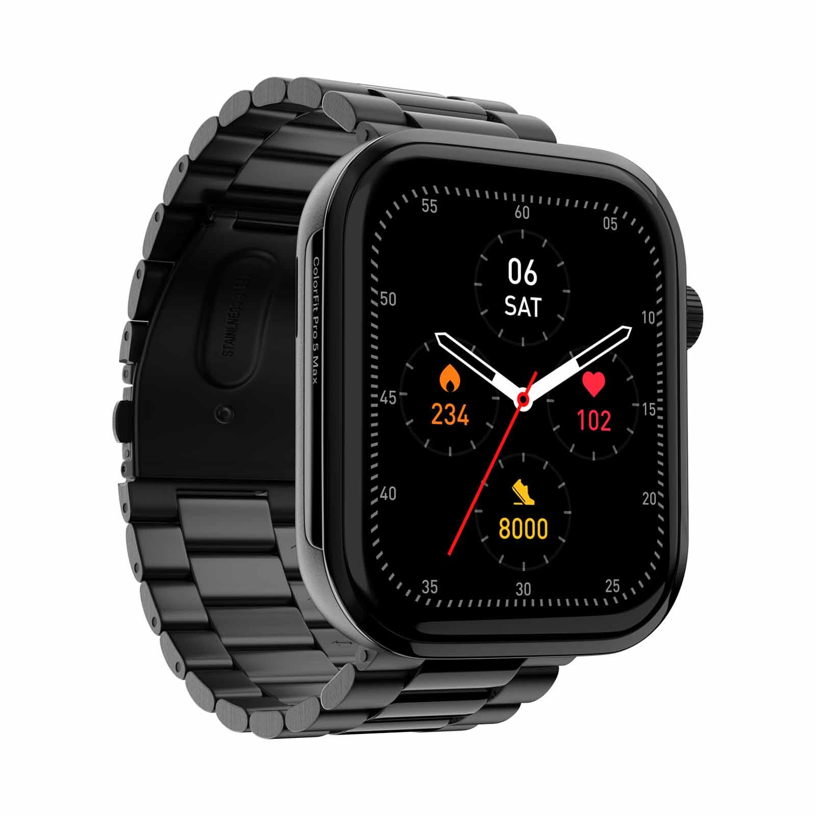 NOISE Colorfit Pro 5 Max Smartwatch - Elite Black WRB-SW-COLORFITPRO5MAX-MTL-BLK_BLK-image 3