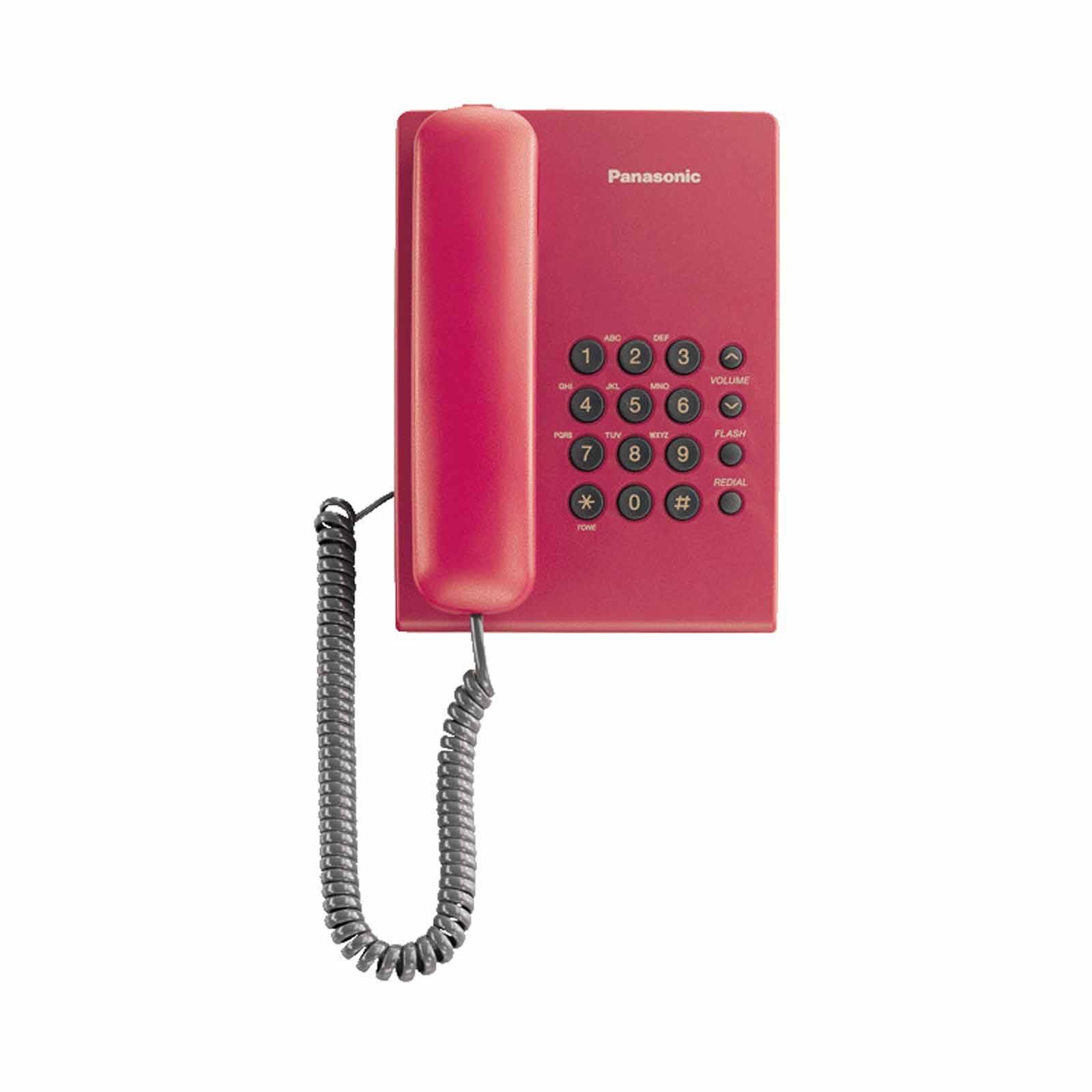 PANASONIC Corded Desk Phone Integrated Phone System(red) KX-TS500MXR