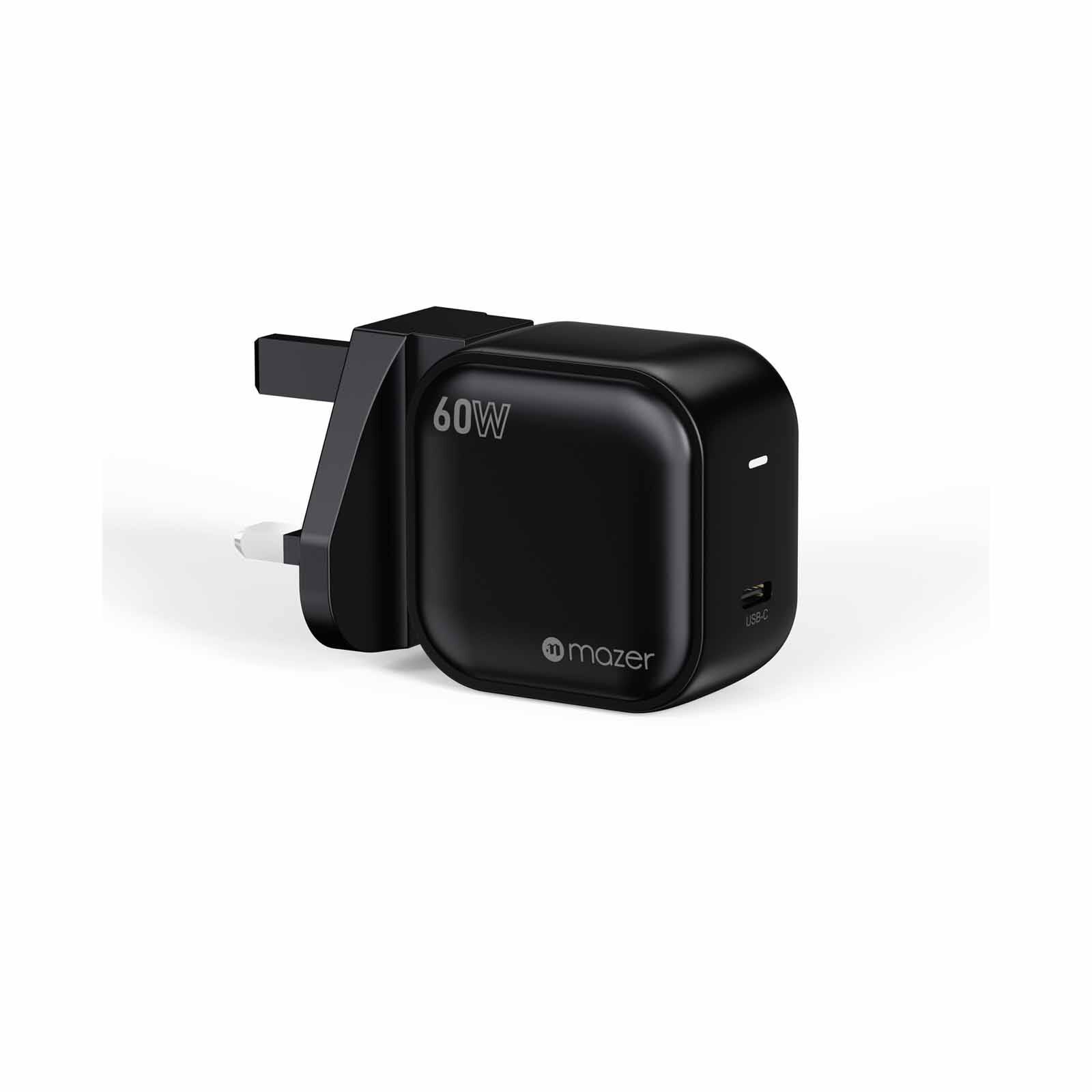 MAZER Prestigegan Mini Avs Dps60w 1c Us+uk Wall Charger-black M-G60UK-V5C-BK-image 4