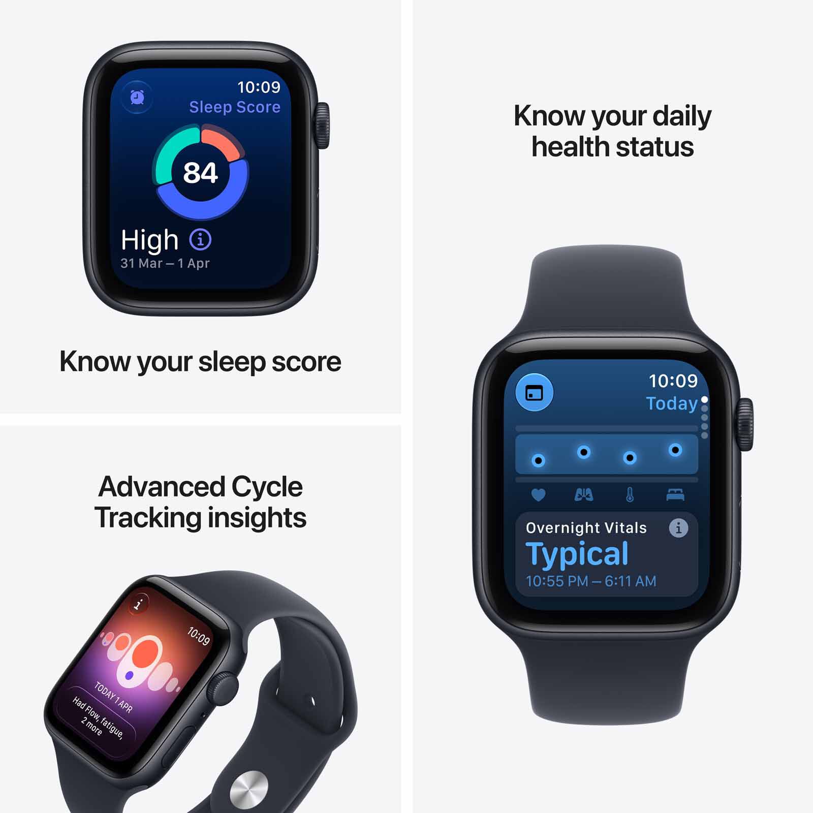 APPLE Watch Se 3 Gps + Cellular 44mm Starlight Aluminium Case With Sand Sport Band - S/m MJLL4X/A-image 4