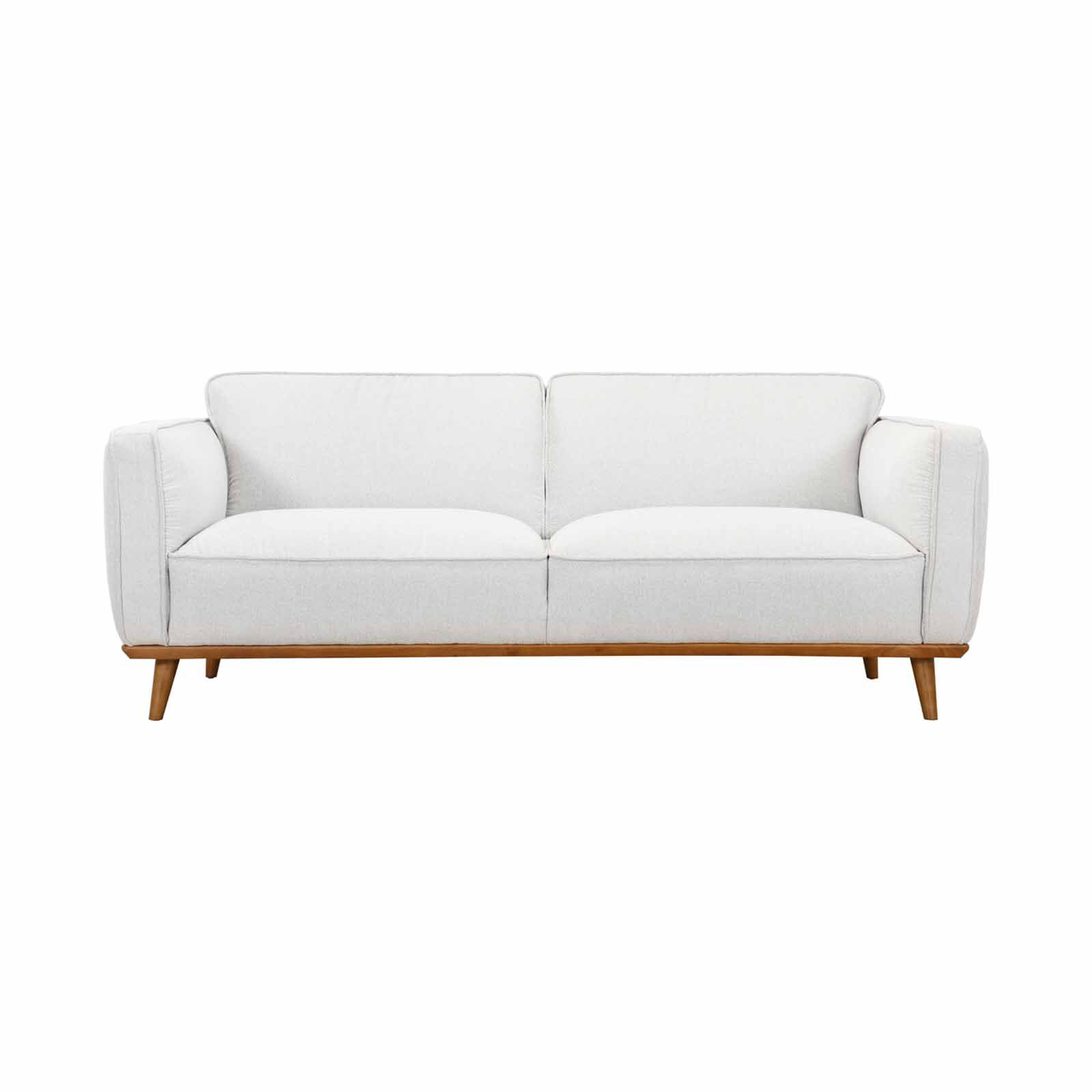MUZE 3 Seater (fab) Light Beige Fabric Sofa KIRA-image 1