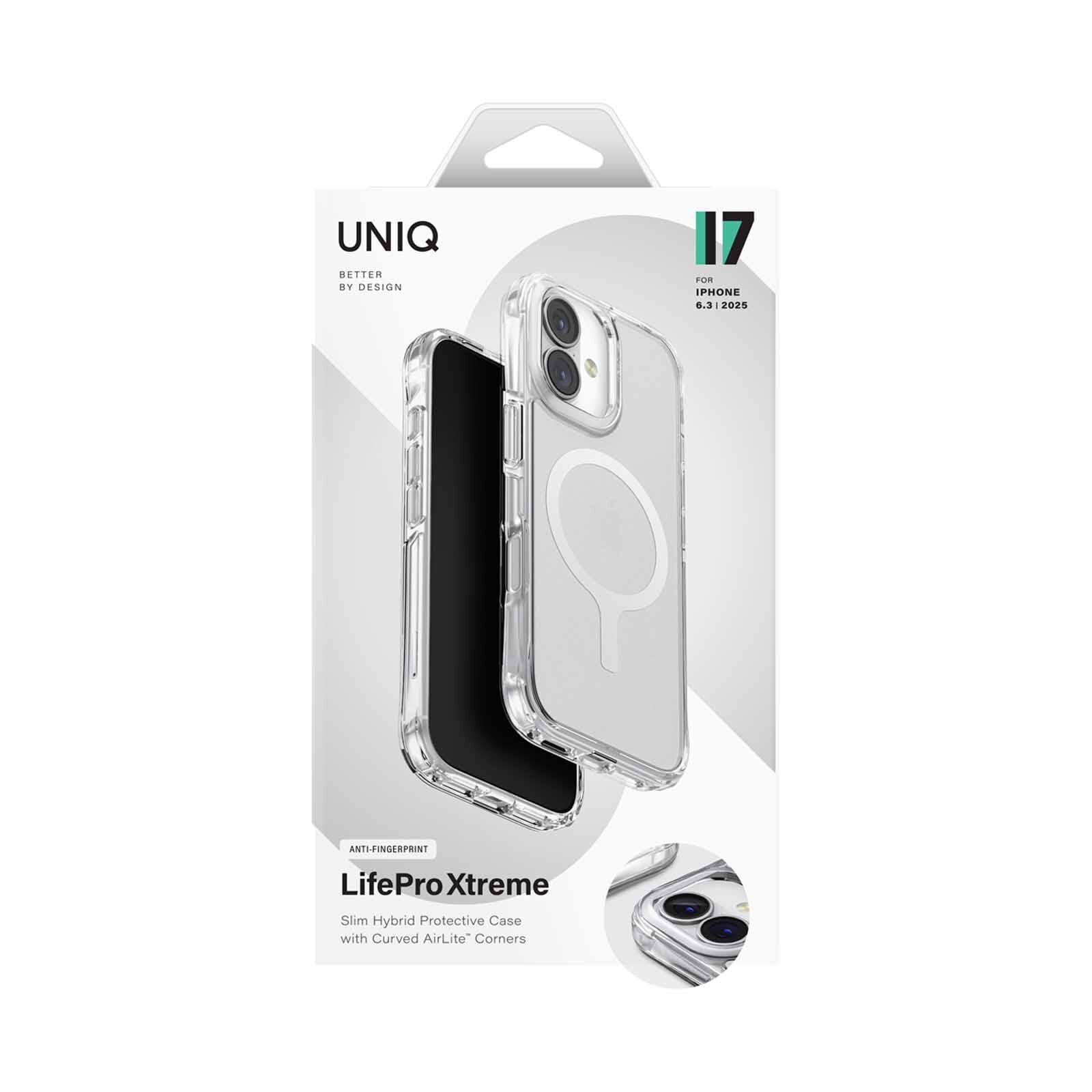 UNIQ Hybrid Iphone 17 (2025) 6.3 Magclick Charging Lifepro Xtreme (af) - Frost Clear/white UNIQ-IP6.3(2025)-LXAFMFCLRW