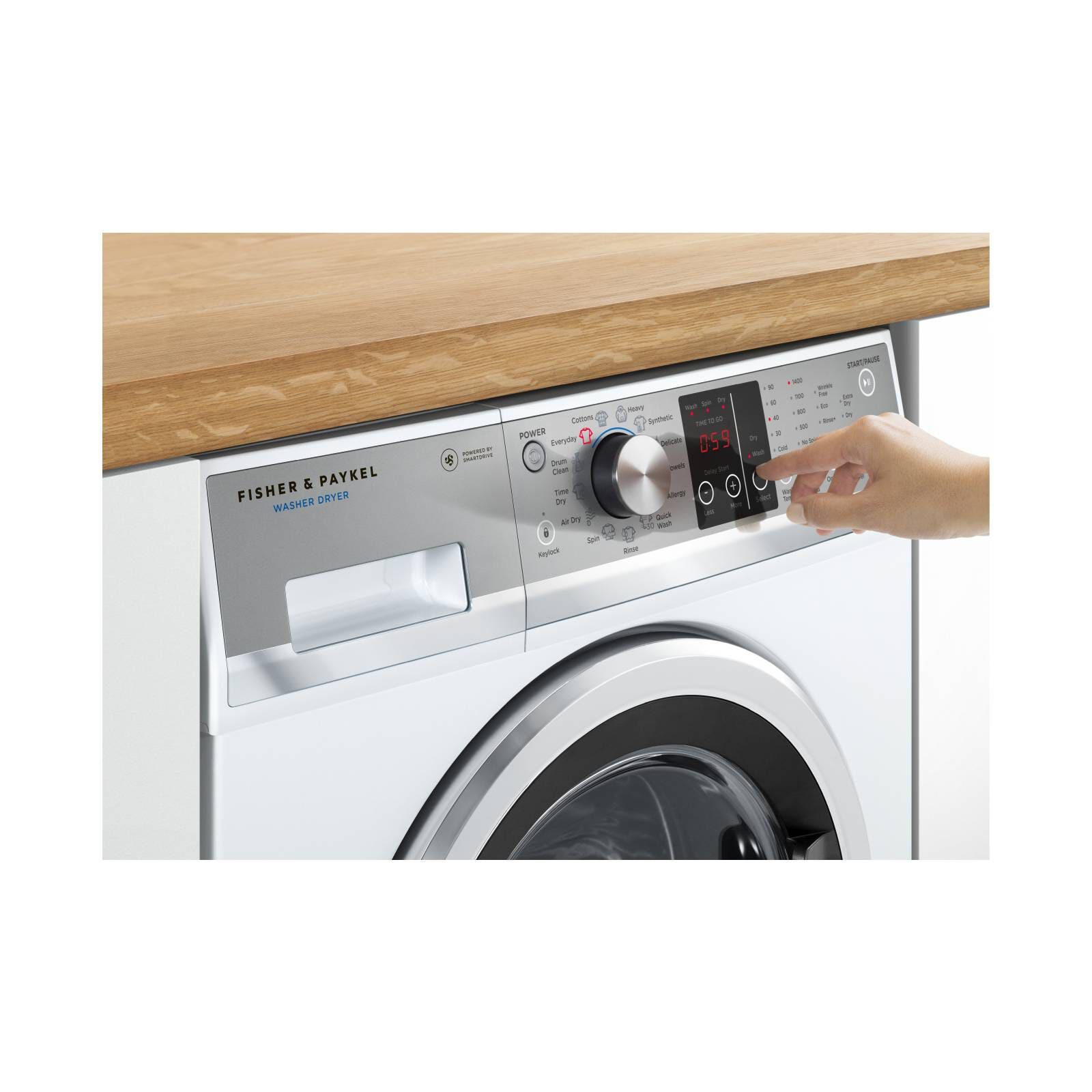 FISHER & P Front Load Washer & Dryer ( 8.5kg/ 5kg) WD8560F1-image 2