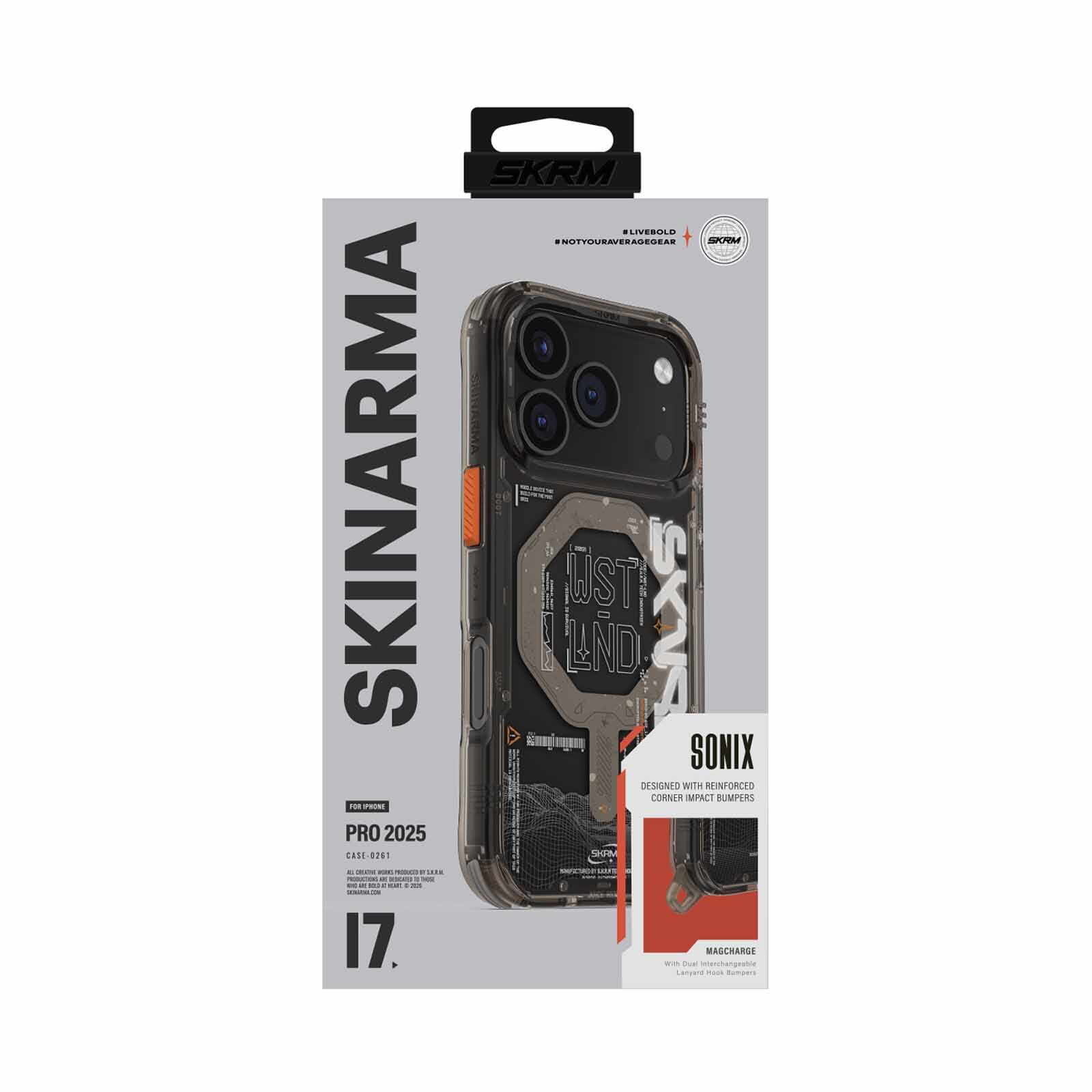 SKINARMA Iphone 17 Pro (2025) 6.3" Sonix (mag-charge) SK-2025IPP6.3-SONIX-STN