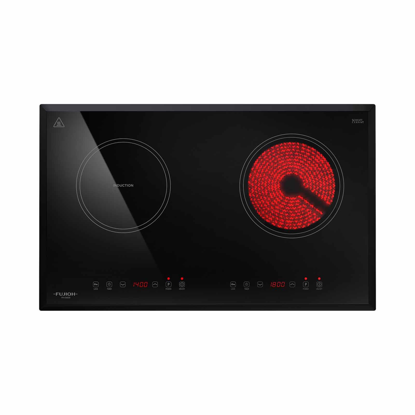 FUJIOH 70cm 2 Zone Hybrid Induction + Ceramic Hob (exclude Installation) FH-IC6020-image 2