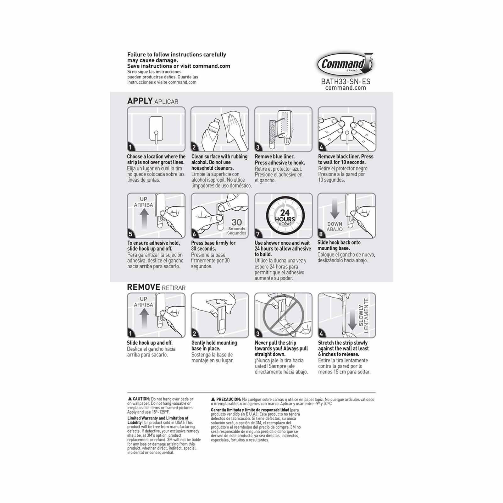 3M COMMAND Command Small Hook Bath33-sn-es BATH33-SN-ES-image 4