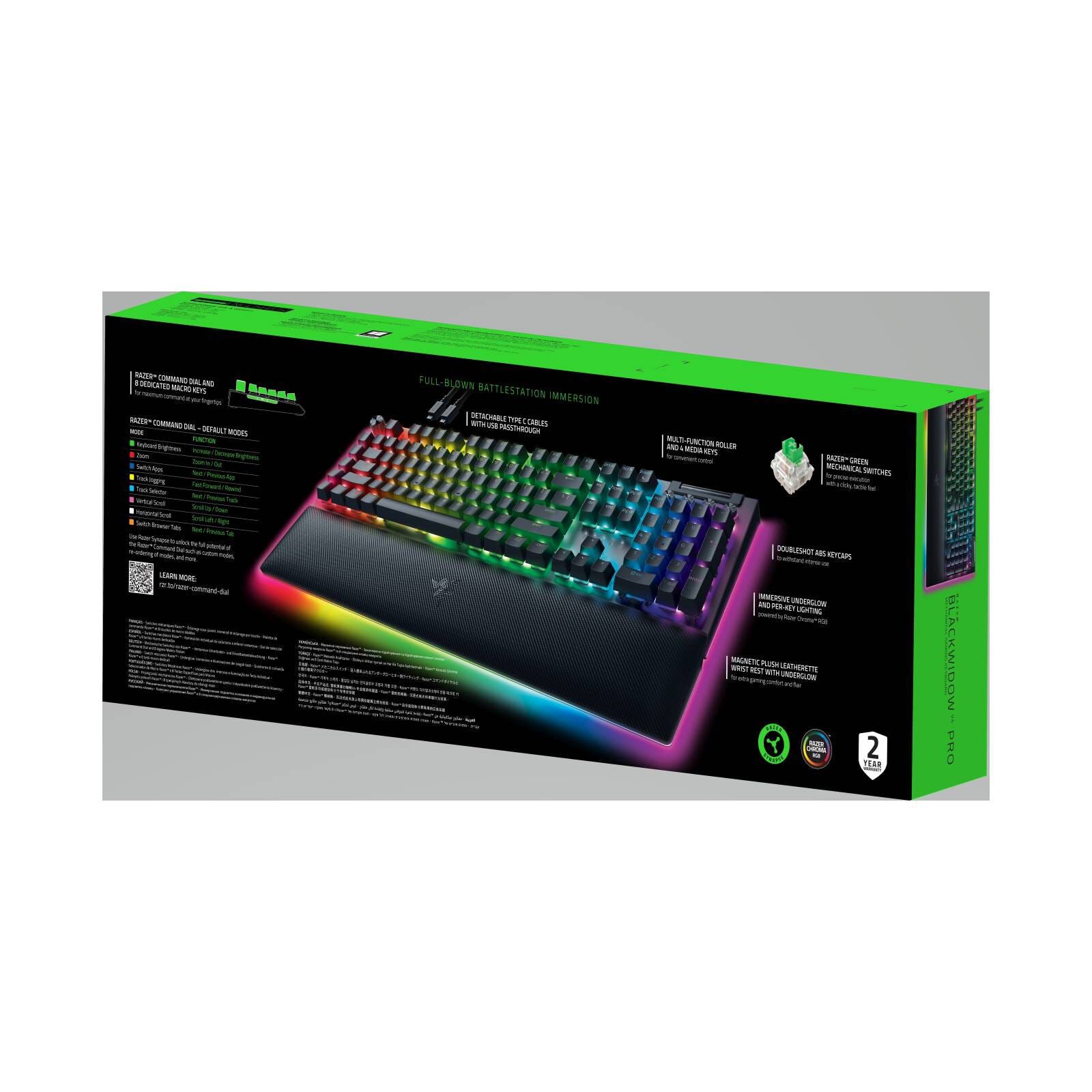 RAZER Blackwidow V4 Pro-mechanical Gaming Keyboard (green Switch) RZ03-04680100-R3M1-image 9