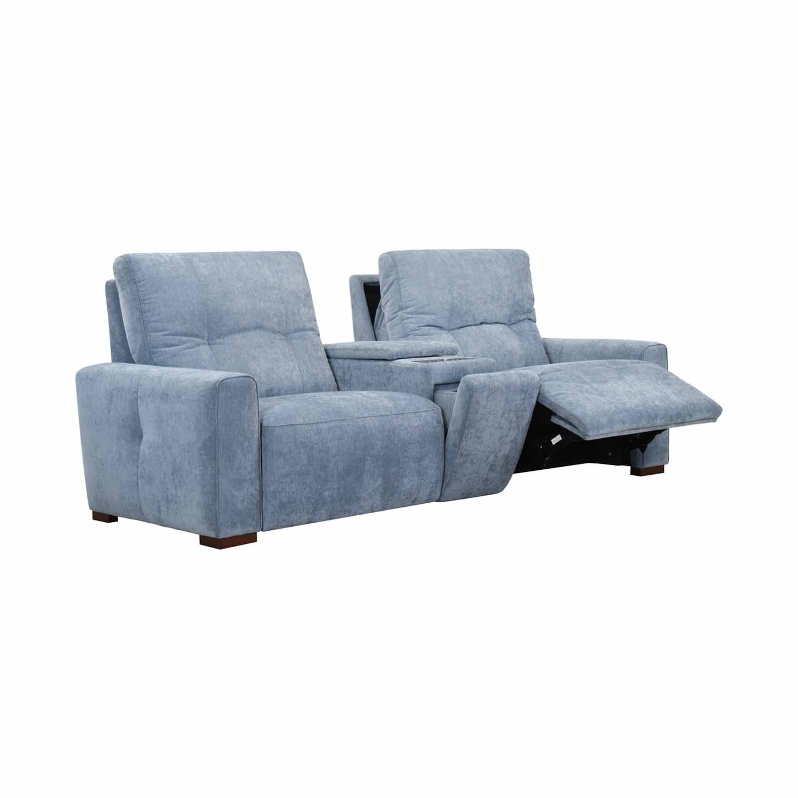 MUZE 3rr-e Seater 2 Function W System(fab) Blue Fabric Sofa BONNIE-image 2