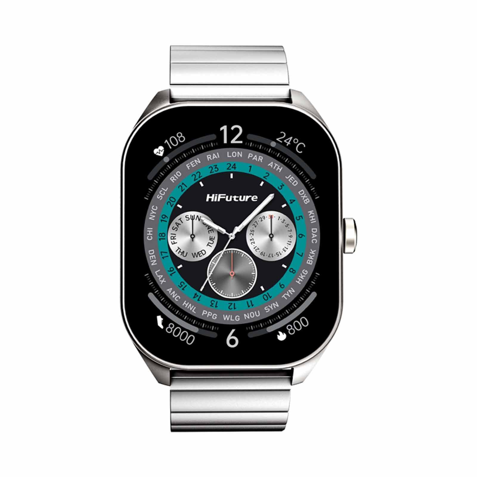 HIFUTURE Apex - Silver Bluetooth Smartwatch With Heart Rate Function HSSW3SL