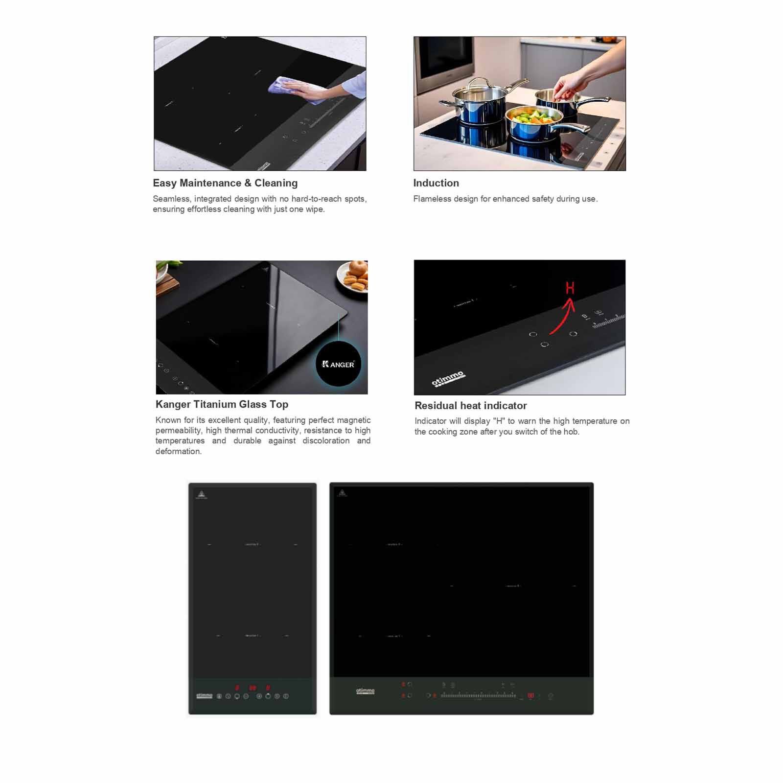 OTIMMO 2 Zones Induction Hob (5 Series) EIH5302E-image 7