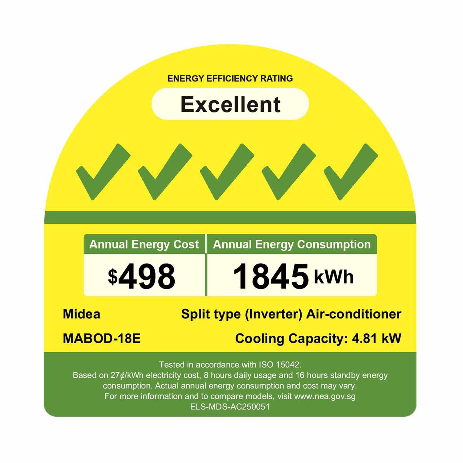 MIDEA Midea Single Split Inverter Aircon (18k) MABOD-18E/MABID-18P-image 2