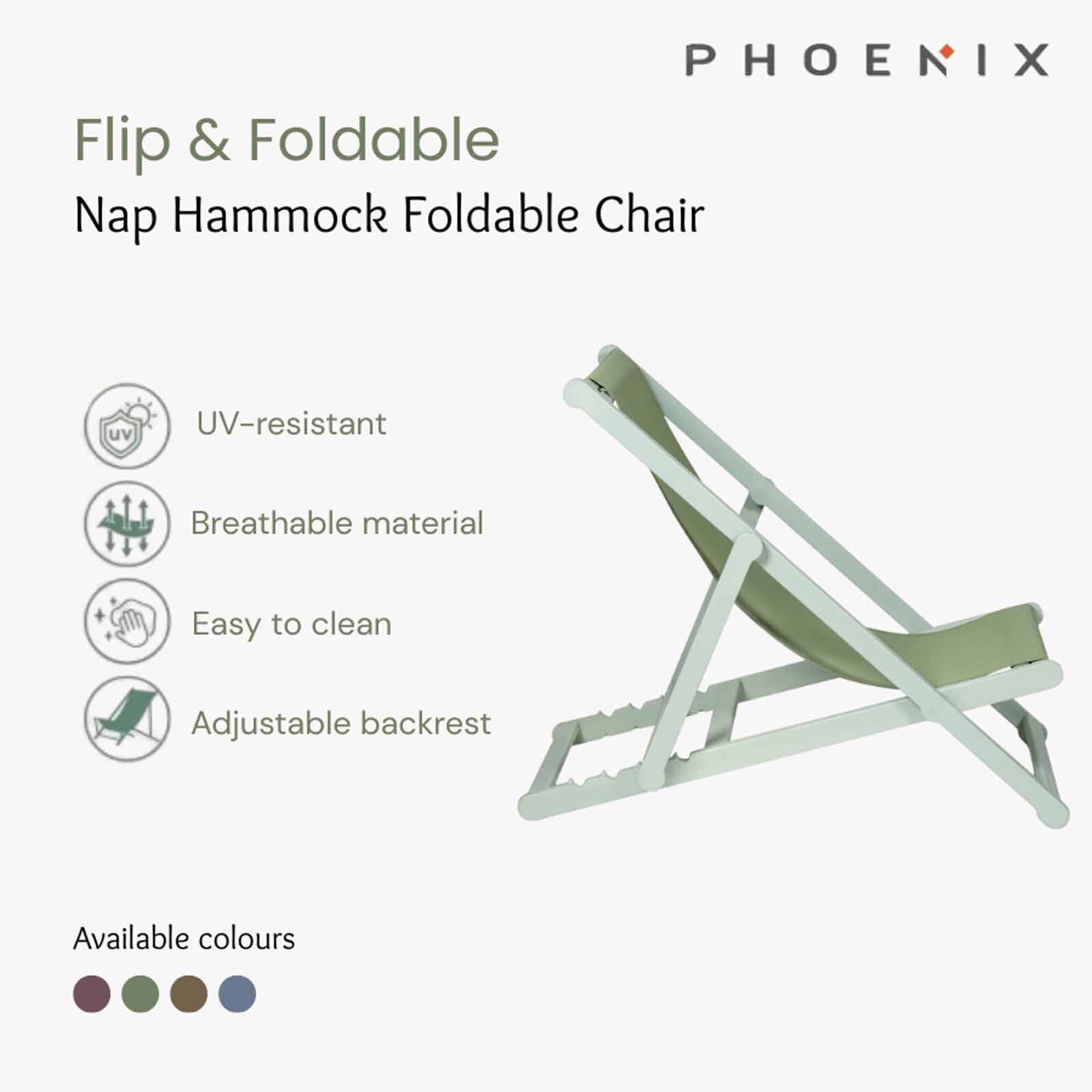 PHOENIX Nap Hammock Foldable Chair Blue Riveria NAP-image 9