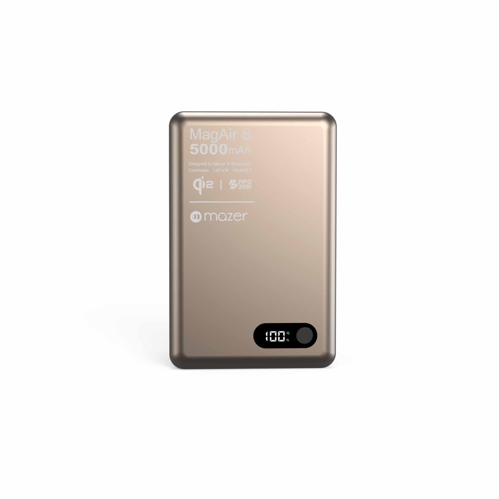 MAZER Qi2 Certified 15w 5000mah Pd20w Ultra Thin Power Bank - Desert Titanium M-MAGAIR29-DT-image 8