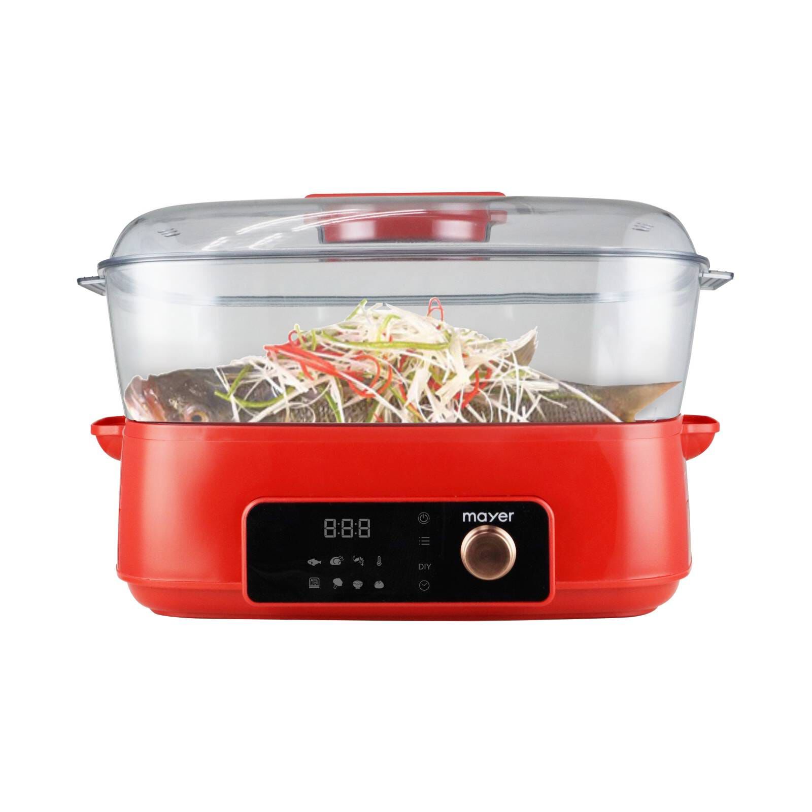 MAYER Digital Food Steamer - 28l - Red MMFS280D-image 7